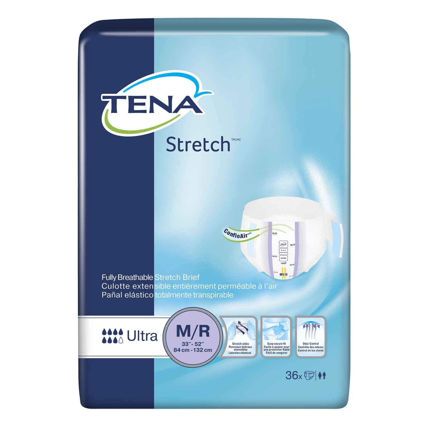 67802 - Essity Health & Medical Solutions - Ultra Briefs, Mediano/Regular, Talla de Cadera de 84 a 132 cm, Lavanda, Paquete de 36, Paquete de 2 (45 cajas/paquete) (Solo EE. UU. Continental), Caja