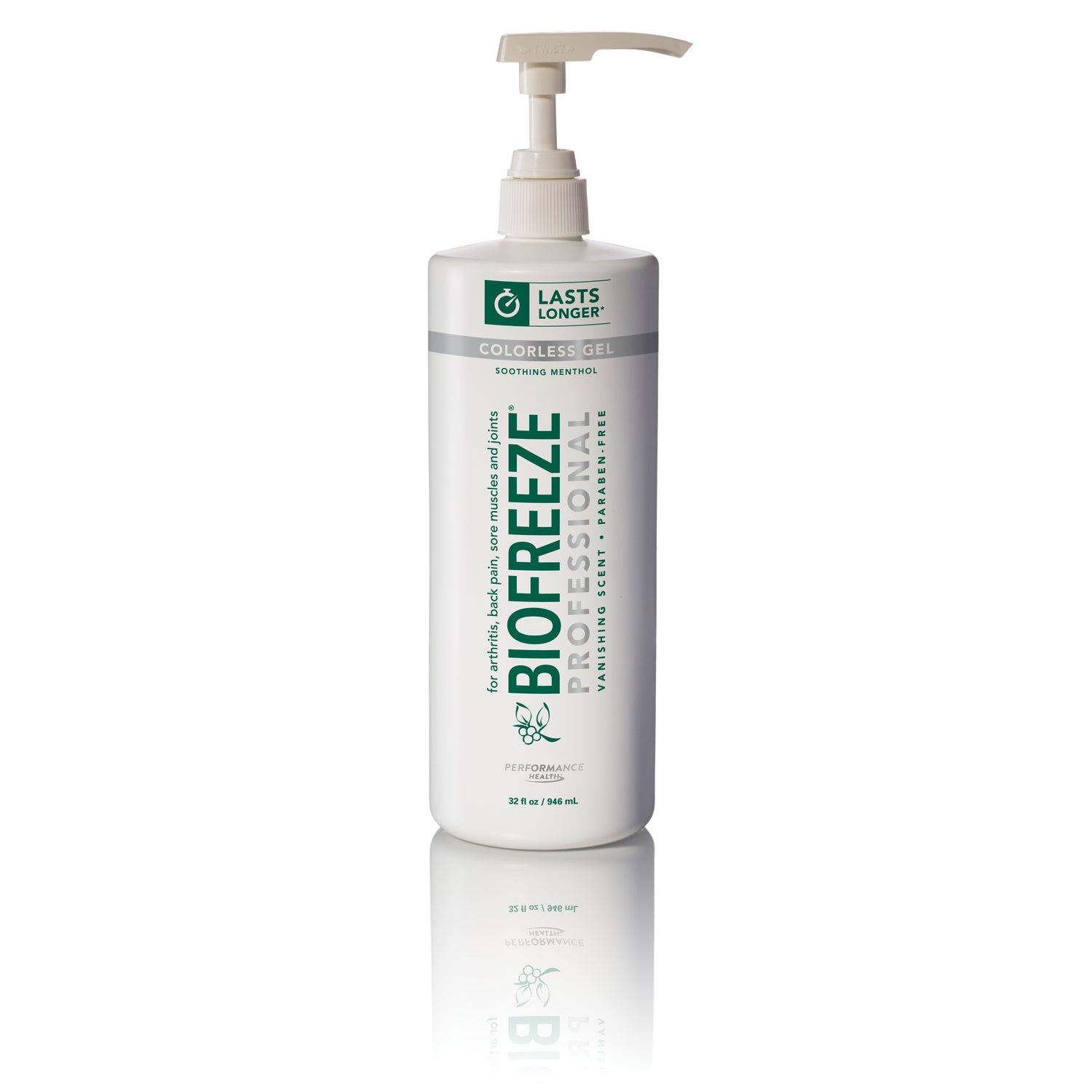 13431 - RB Health LLC - Biofreeze® Professional, 32 oz Gel Pump, Colorless, 16/cs (36 cs/plt) (Cannot be sold to retail outlets and/ or Amazon) (091789) (US Only) (HAZMAT Fees Apply, cannot ship via Air or to AK, GU, HI, MP, PR, VI) REQUIRES HAZMAT SHI