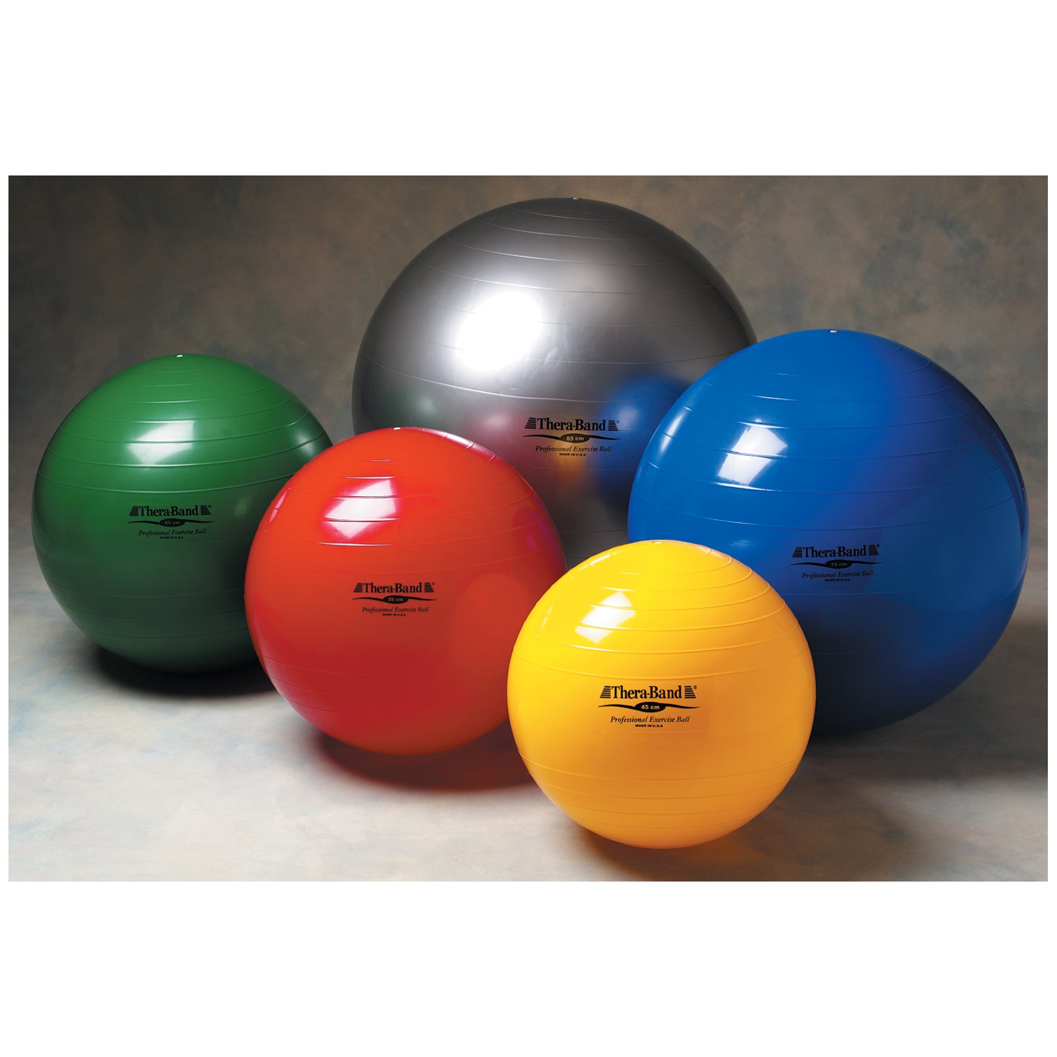 23020 - Performance Health - Standard Exercise Ball, 55cm / Red, For Body Height 5'1"-5'6" (155-168cm), Individually Boxed for Retail, Include Full Color Instructional Poster, Thera-Band Silver available in bulk only, 10 ea/cs (020051) (US Only) (Part Nu