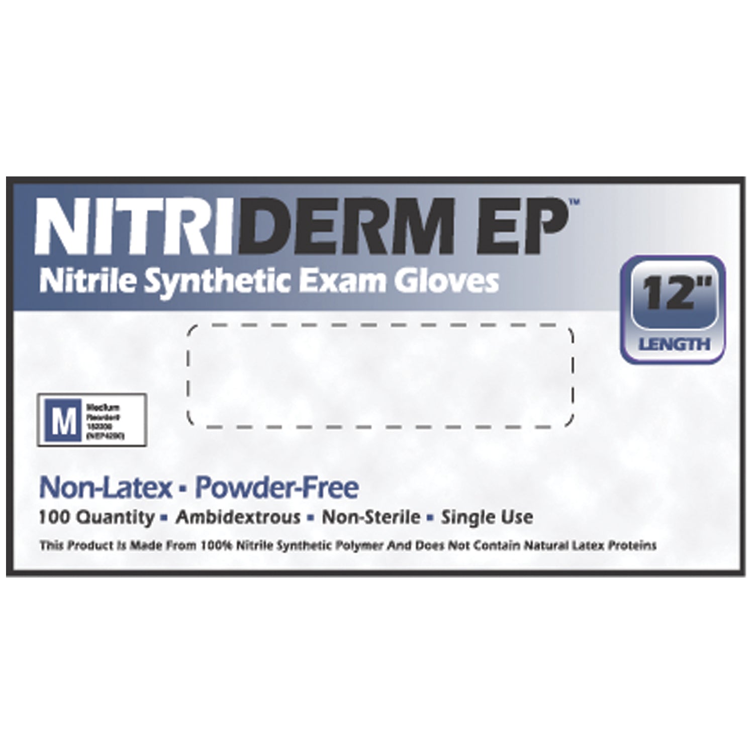 182200 - Innovative Healthcare Corp., Inc. - Gloves, Exam, Nitrile, Medium, Chemo, Extended Cuff, Blue, Non-Sterile, Powder-Free (PF), Textured, 5.5 mil, 100/bx, 10 bx/cs (70 cs/plt) , cs