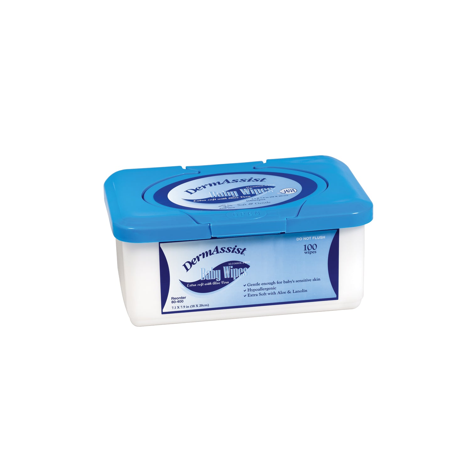 80-400 - Innovative Healthcare Corp., Inc. - Toallitas limpiadoras para bebés, Spunlace, envase, 7.1" x 7.9", 100 toallitas/envase, 12 envases/caja (50 cajas/paquete)
