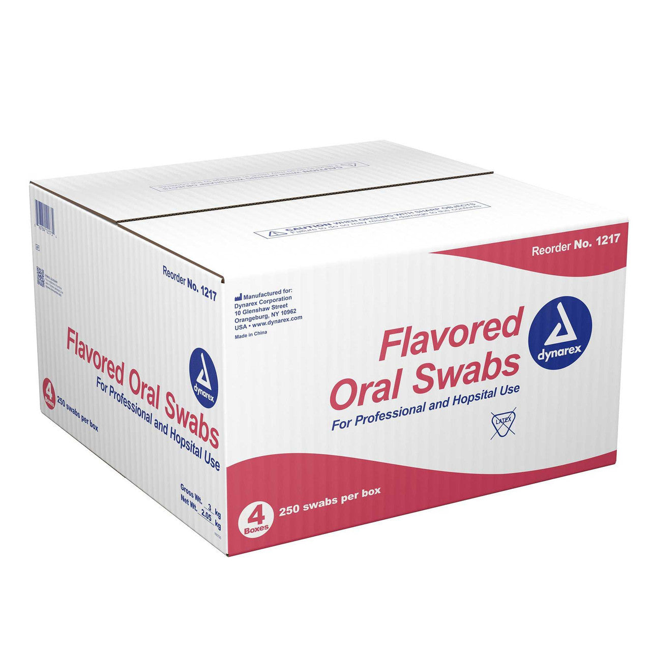 826475 - Dynarex - Oral Swab Dynarex Dentifrice Foam Tip 1 per Pack 1217 Case of 1000, (CS)