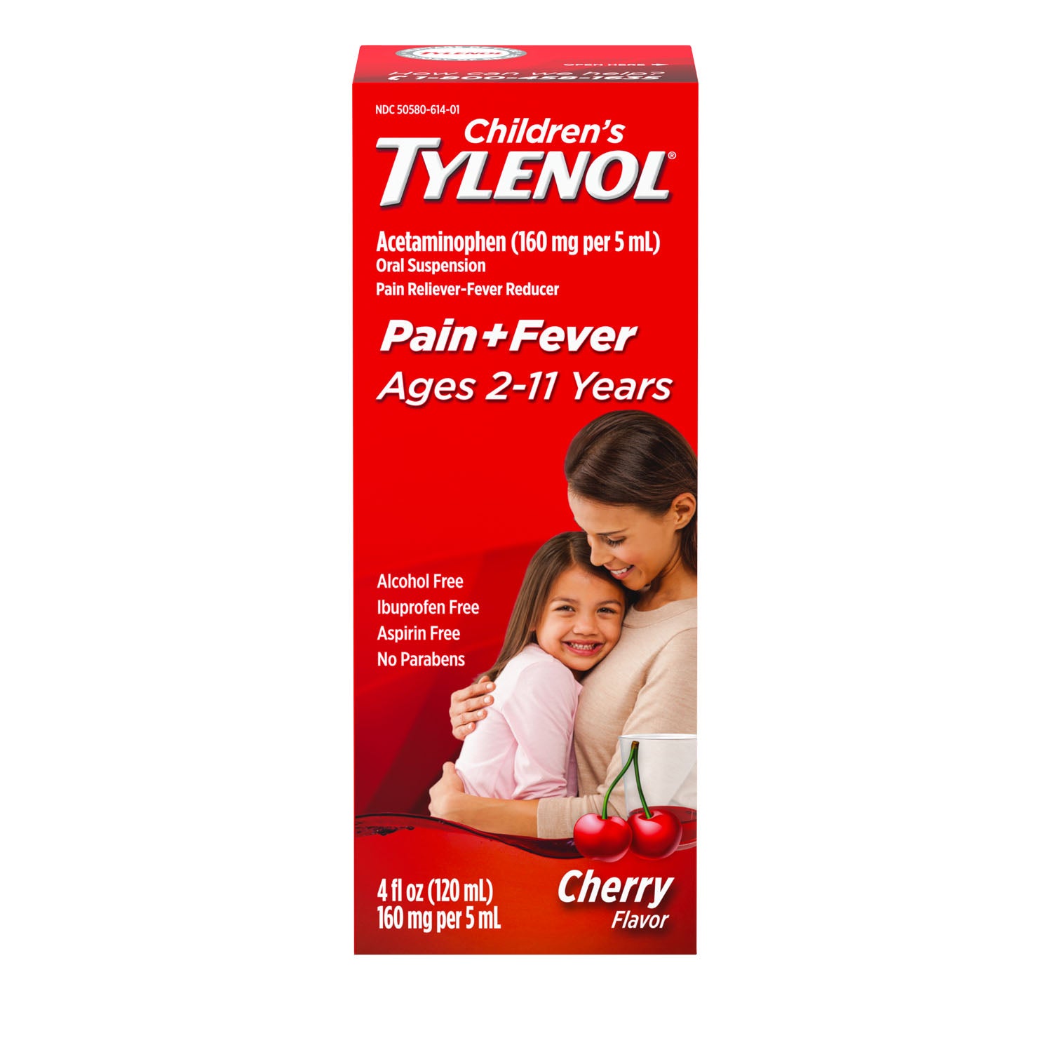 012307 - Kenvue - Tylenol para niños, Cherry Blast, 4 onzas líquidas, 3/caja, 12 cajas/caja (solo EE. UU. continental + HI) (precios sujetos a cambios sin previo aviso), caja