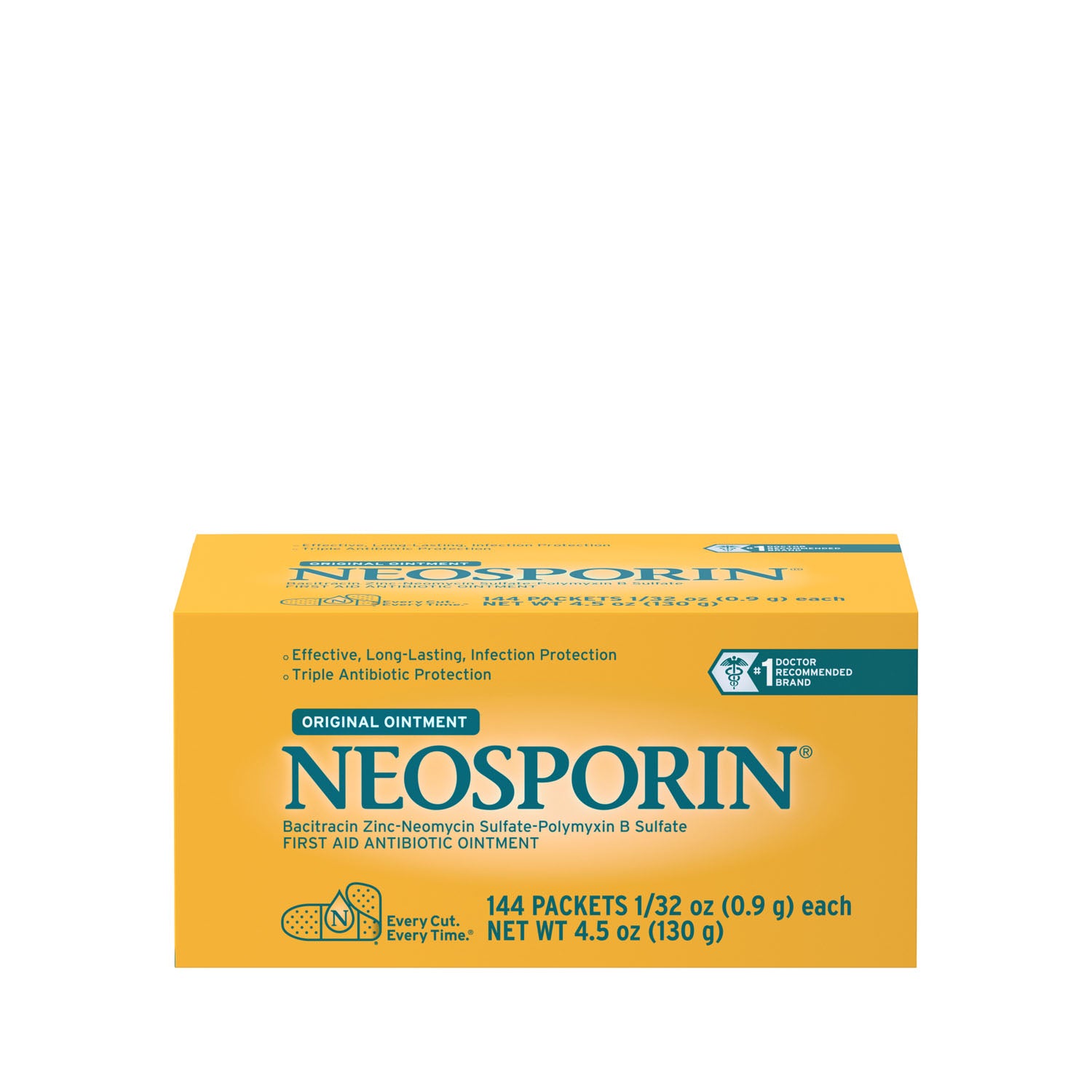 042570 - Kenvue - Ungüento original Neosporin, paquete de aluminio de 1/32 oz, 144/caja (solo EE. UU. continentales + HI) (precios sujetos a cambios sin previo aviso), c/u