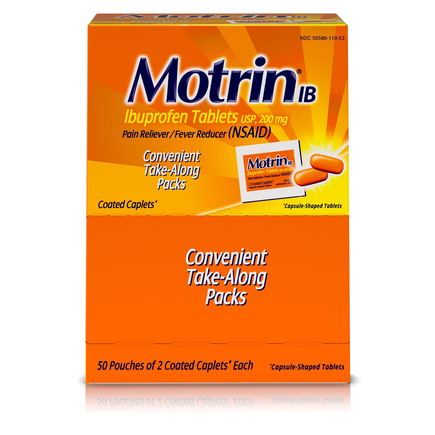 048152 - Kenvue - Motrin IB Analgésico/Antifebril, Cápsulas (50 x 2), 100 unidades, 12 unidades (Solo EE. UU. continental e Irlanda del Norte) (Precios sujetos a cambios sin previo aviso), caja