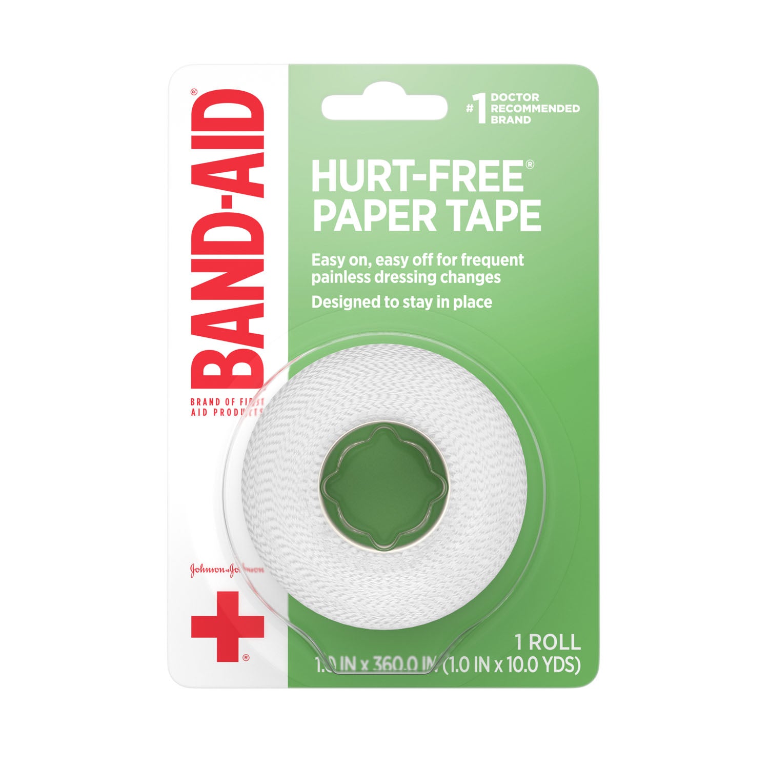 116153 - Kenvue - Cinta de papel HURT-FREE®, 1" x 10 yardas, sin dispensador, paquete de 6, paquete de 8/caja (solo EE. UU. continental e HI) (precios sujetos a cambios sin previo aviso), caja