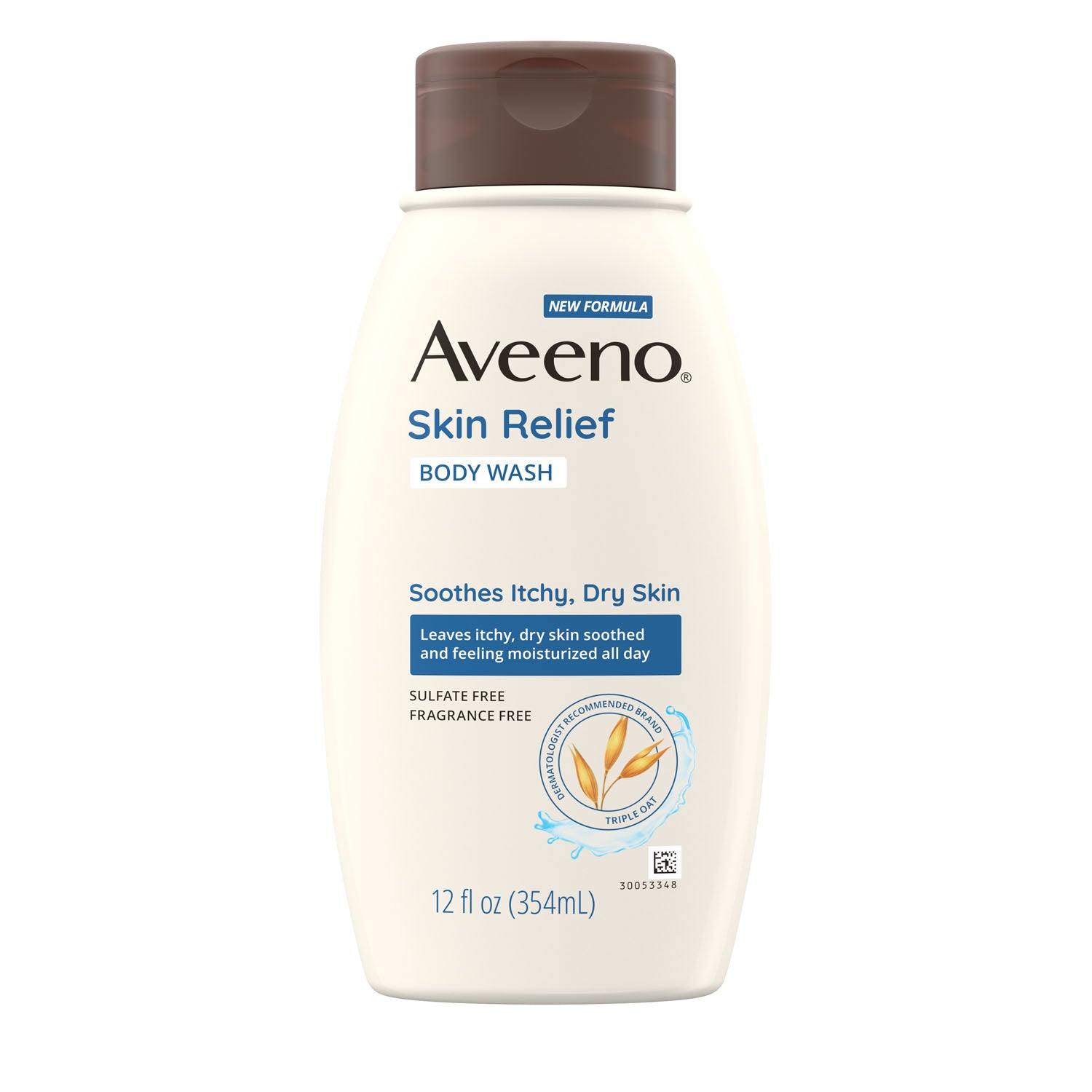 117029 - Kenvue - Gel de baño, Aveeno® Skin Relief, 12 onzas líquidas, sin fragancia, 12 unidades (solo EE. UU. continentales e HI) (precios sujetos a cambios sin previo aviso), caja