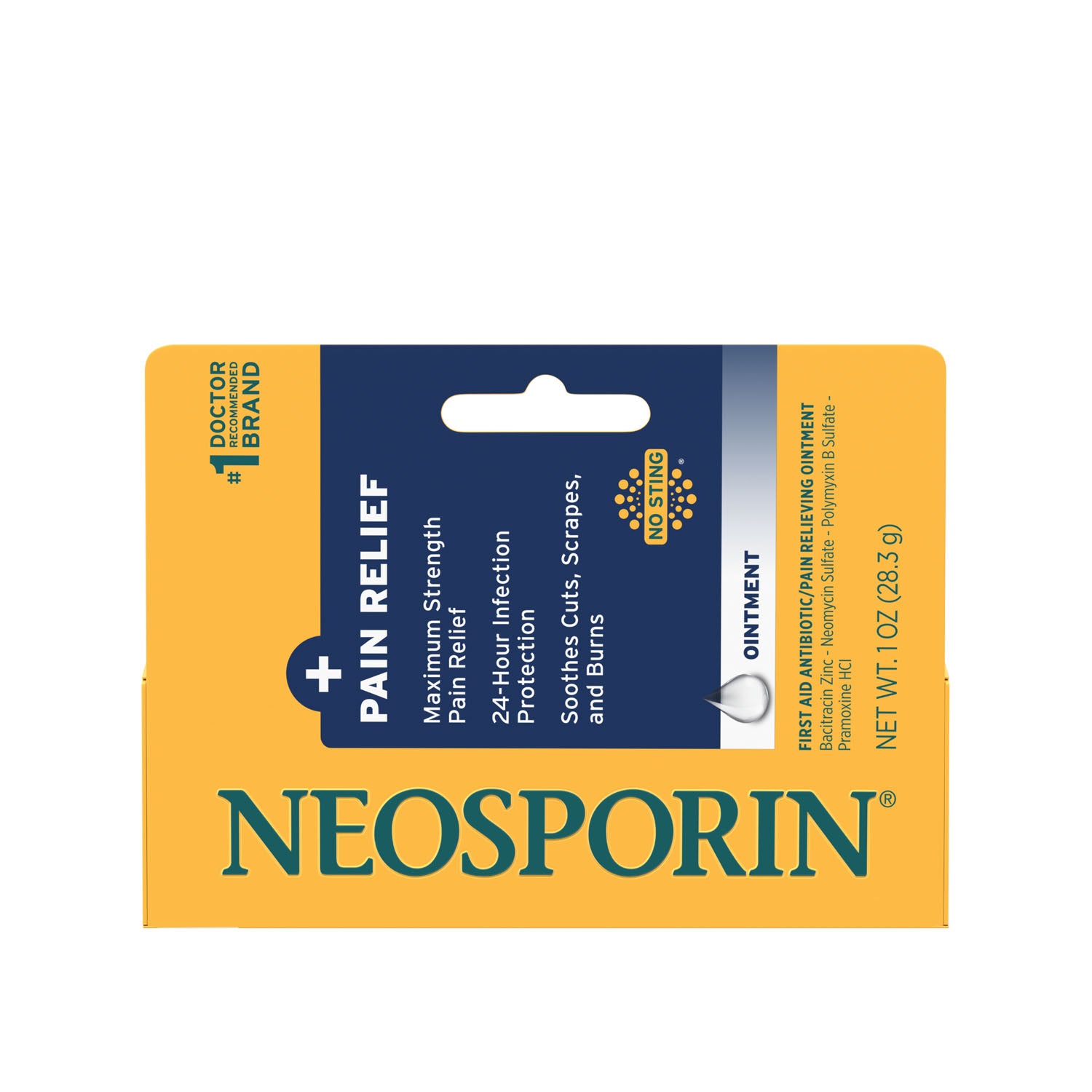 23708 - Kenvue - Ungüento Neosporin, Máxima Potencia Plus, 1 oz, 24/caja (Solo EE. UU. Continental + HI) (Precios sujetos a cambios sin previo aviso), caja