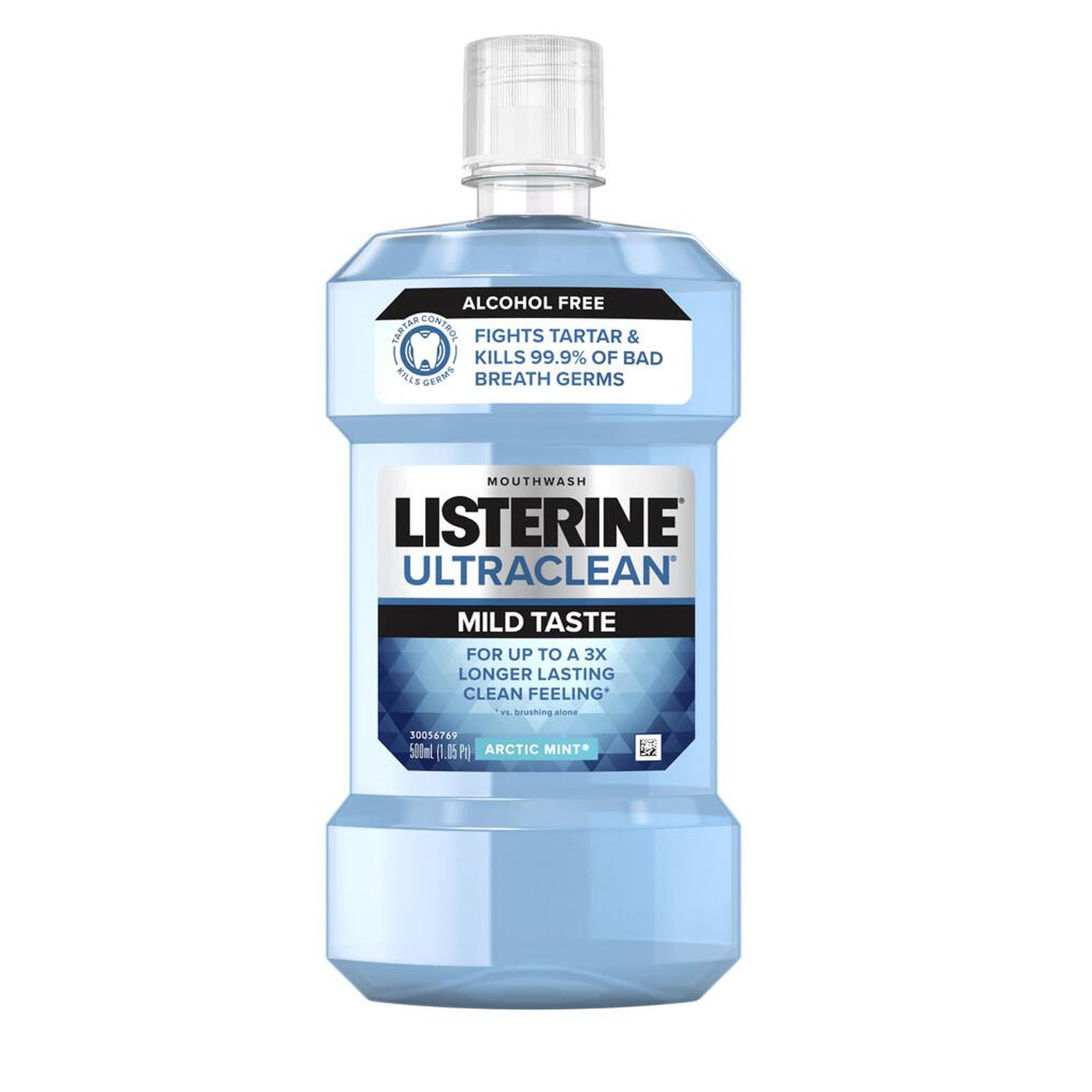 38634 - Kenvue - Enjuague bucal Listerine Ultra Clean®, sin alcohol, menta ártica, 500 ml, 6 cajas (solo EE. UU. continental e Irlanda del Norte) (Precios sujetos a cambios sin previo aviso), caja
