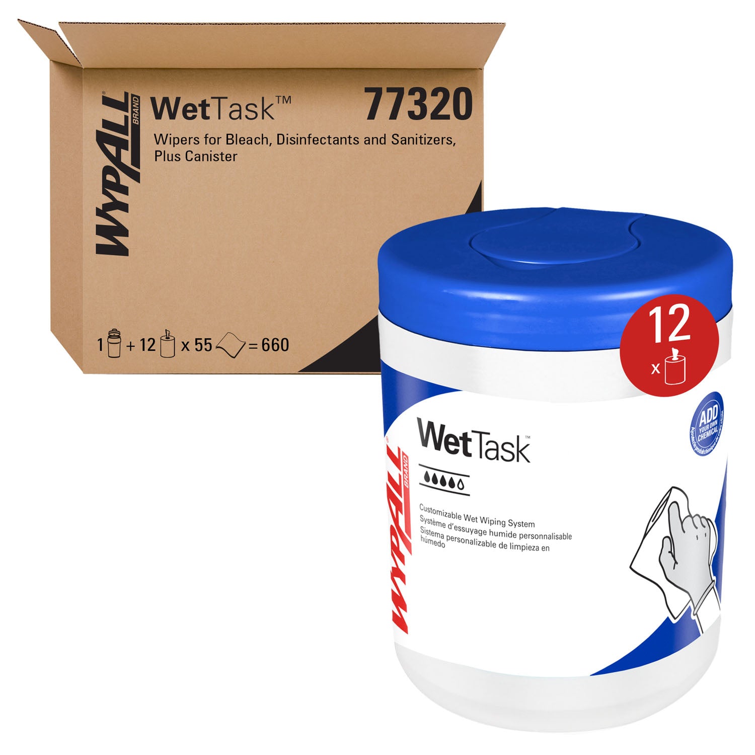 77320 - Kimberly-Clark Professional - Small Canister Including Dispenser & 12 Wiper Rolls, 35 wipers/rl, 12 rl/cs (Products cannot be sold on Amazon.com or any other 3rd party site) (US Only) , cs