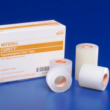 696191 - Kendall - Kendall Hypoallergenic Clear Medical Tape Transparent 1/2 in X 10 yd Plastic, 8533C, Sample Pack of 1, (EA)