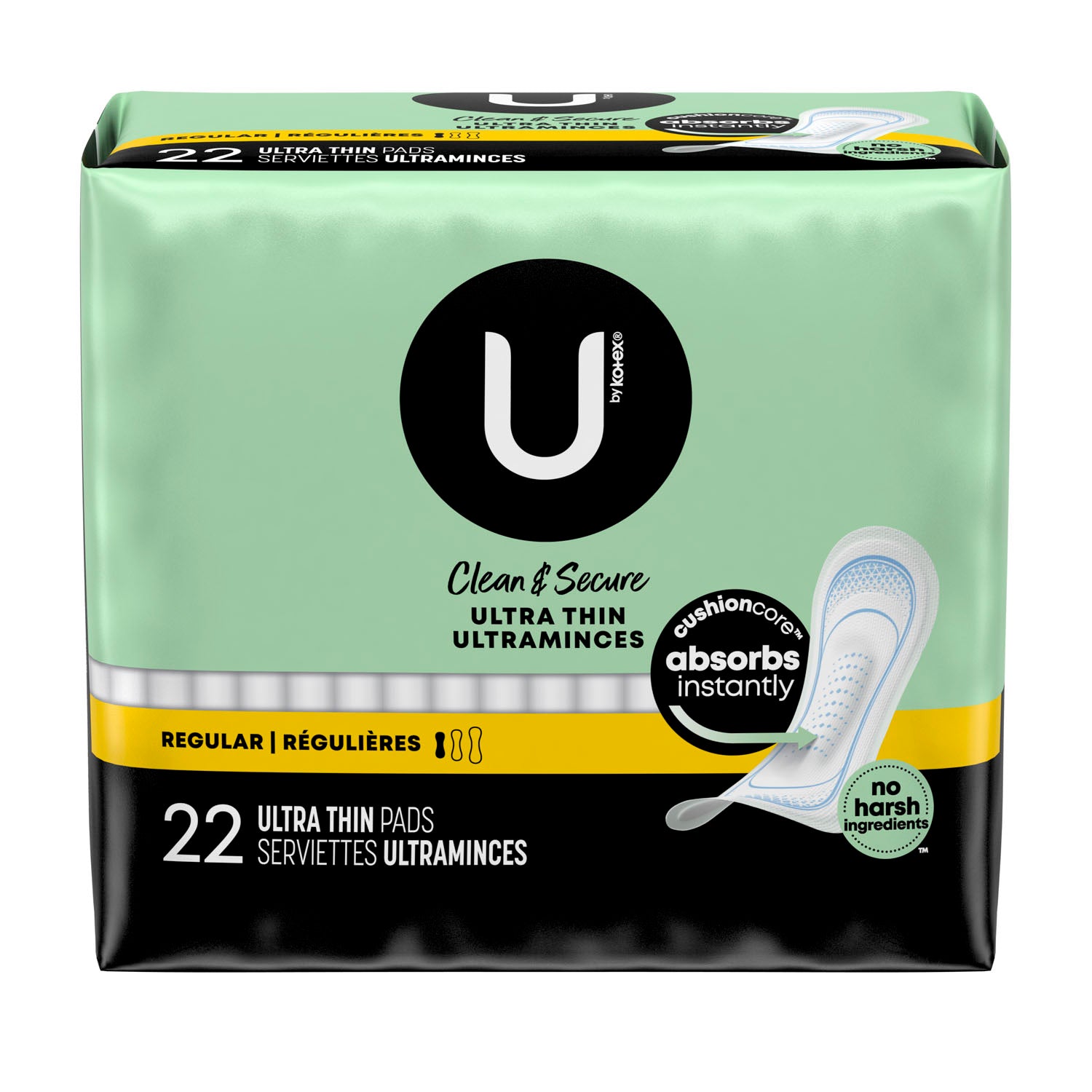03904 - Kimberly-Clark Consumer - Kotex® Ultra Thin Maxi Pads, 22/pk, 8 pk/cs (US Only) , cs