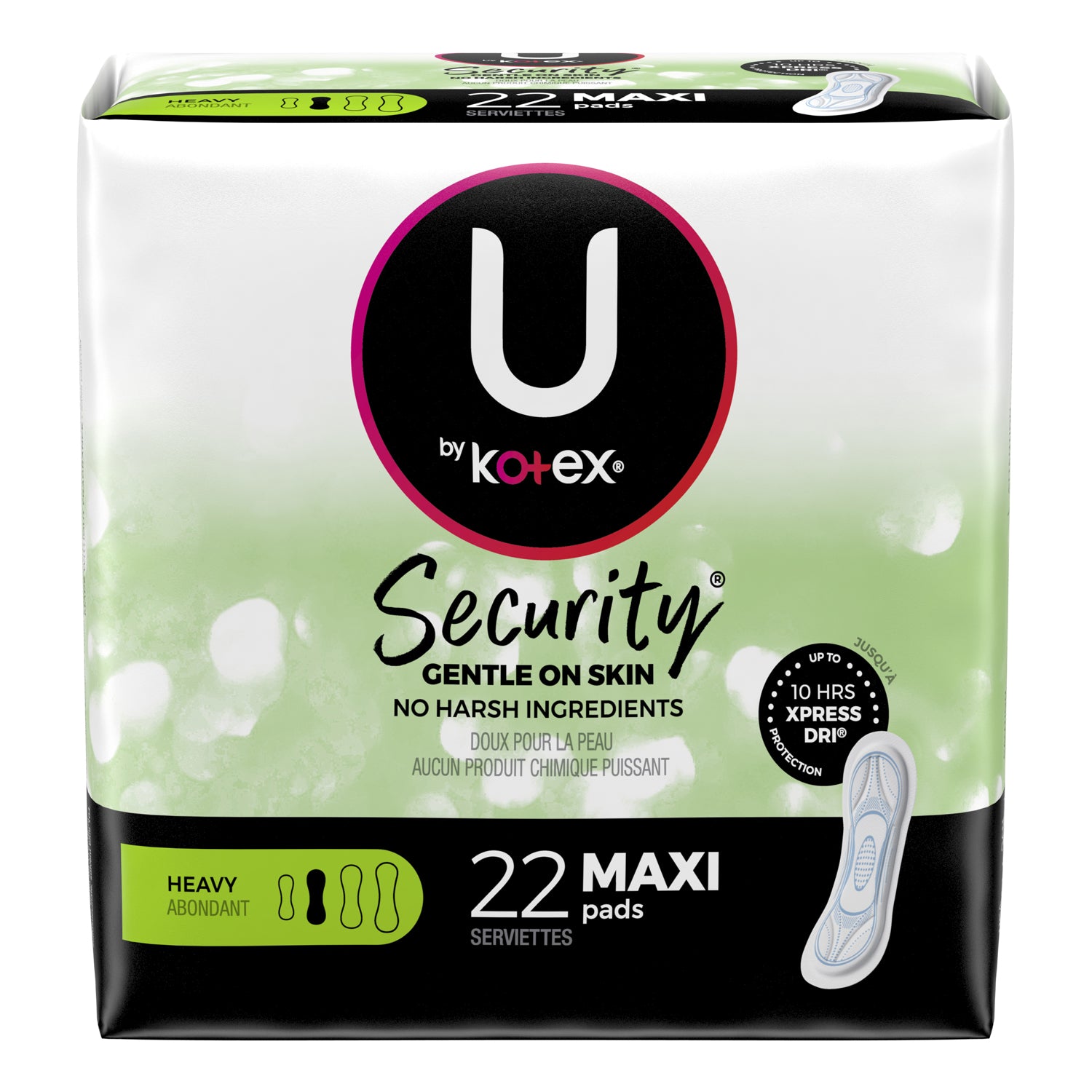 03906 - Kimberly-Clark Consumer - U by Kotex® Maxi Pads, Premium, Long, Super, 22/pk, 8 pk/cs (US Only) , cs