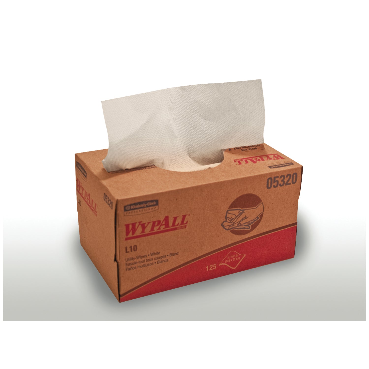 05322 - Kimberly-Clark Professional - Wypall® L10 Utility Wipes, White, 12" x 10¼", 125/bx, 18 bx/cs (Products cannot be sold on Amazon.com or any other 3rd party site) (US Only) , cs