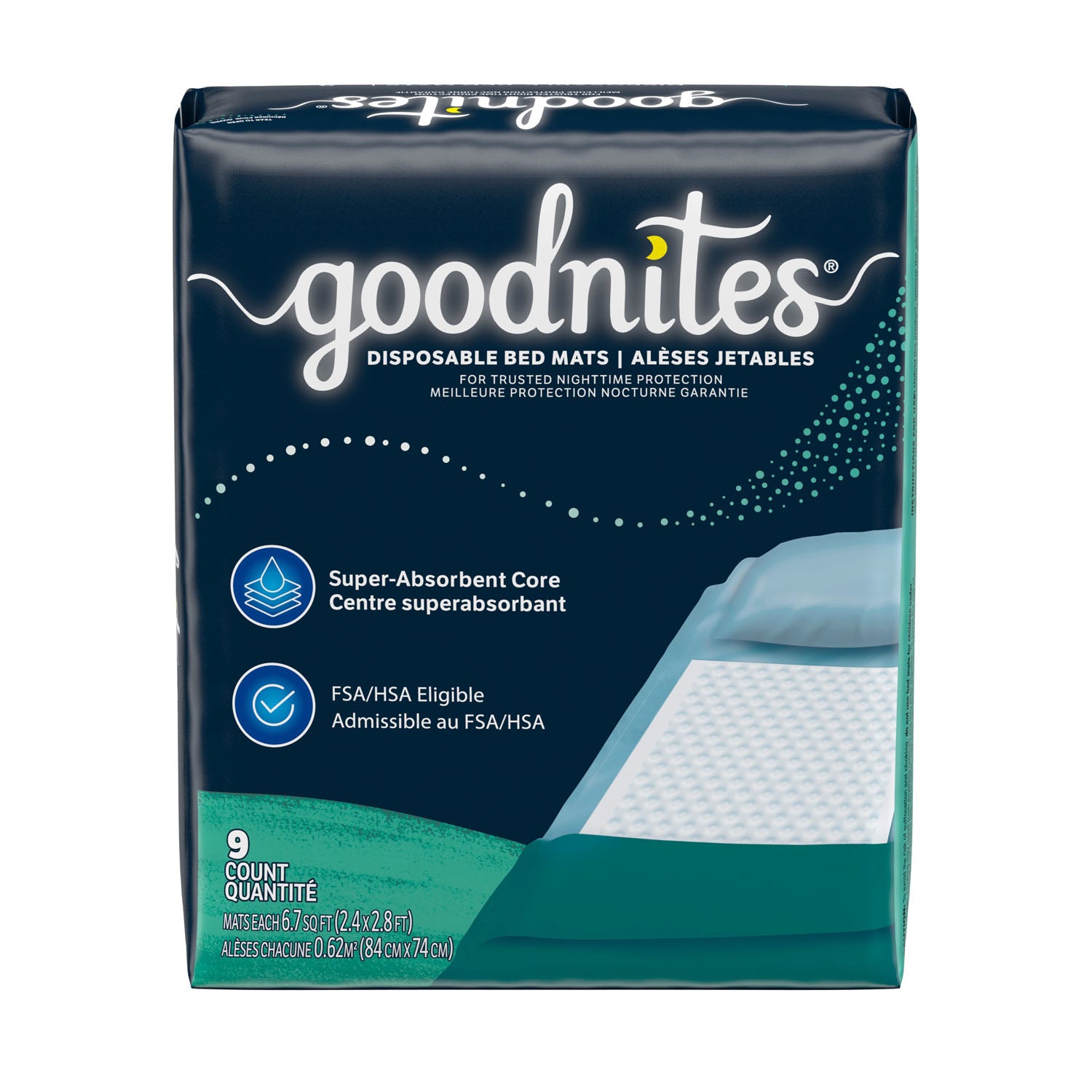 32519 - Kimberly-Clark Consumer - Bed Mats, 9/pk, 4 pk/cs (US Only) , cs