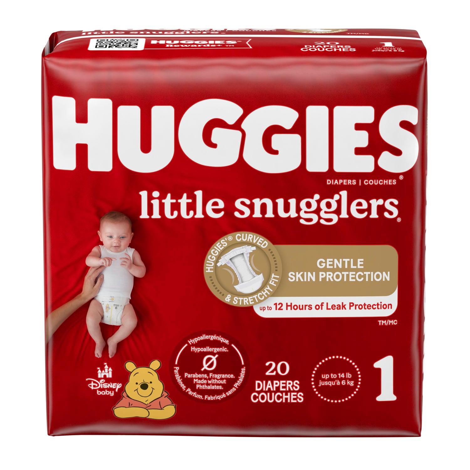 34717 - Kimberly-Clark Consumer - Little Snugglers, tamaño 1, paquete de 20, paquete de 12/caja (solo EE. UU.), caja