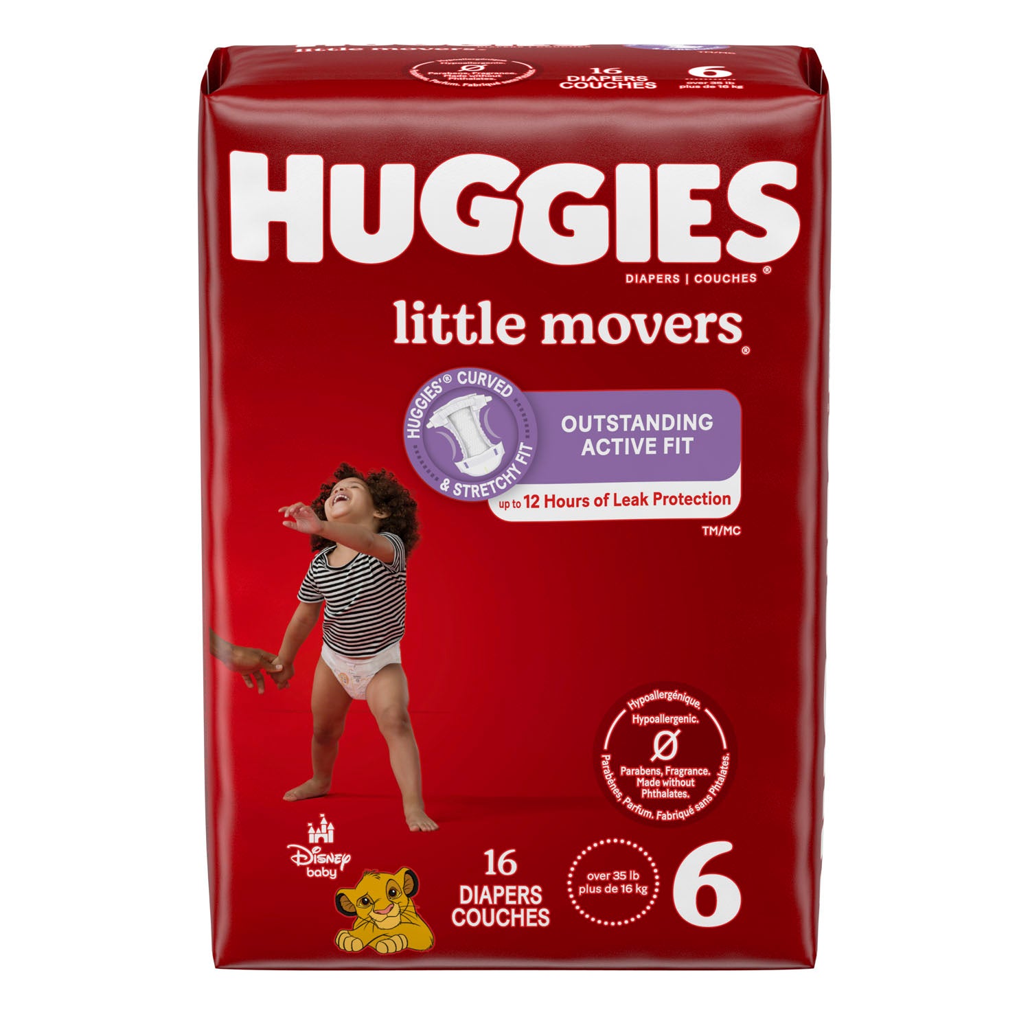 49693 - 金佰利消費品 - Little Movers,6號,超大包裝,16個/包,4包/箱(僅限美國),箱