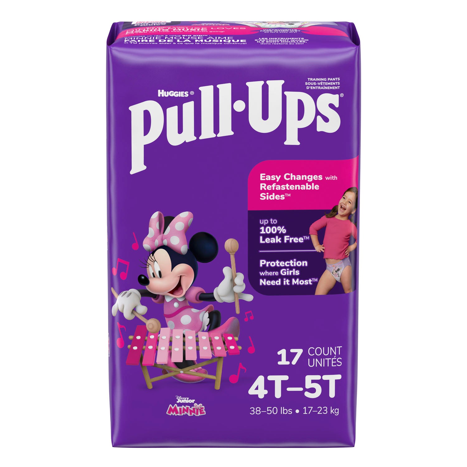 51357 - Kimberly-Clark Consumer - Training Pants, 4T-5T, Girls Jumbo Pack, 17/pk, 4 pk/cs (US Only) , cs