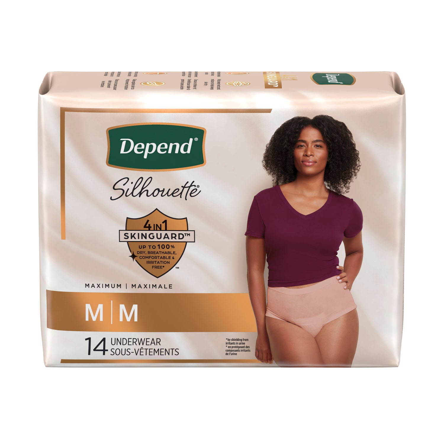 55418 - Kimberly-Clark Consumer - Silhouette Underwear, Female, Max Absorbency, Pink, Medium, 14/pk, 2pk/cs (US Only) , cs