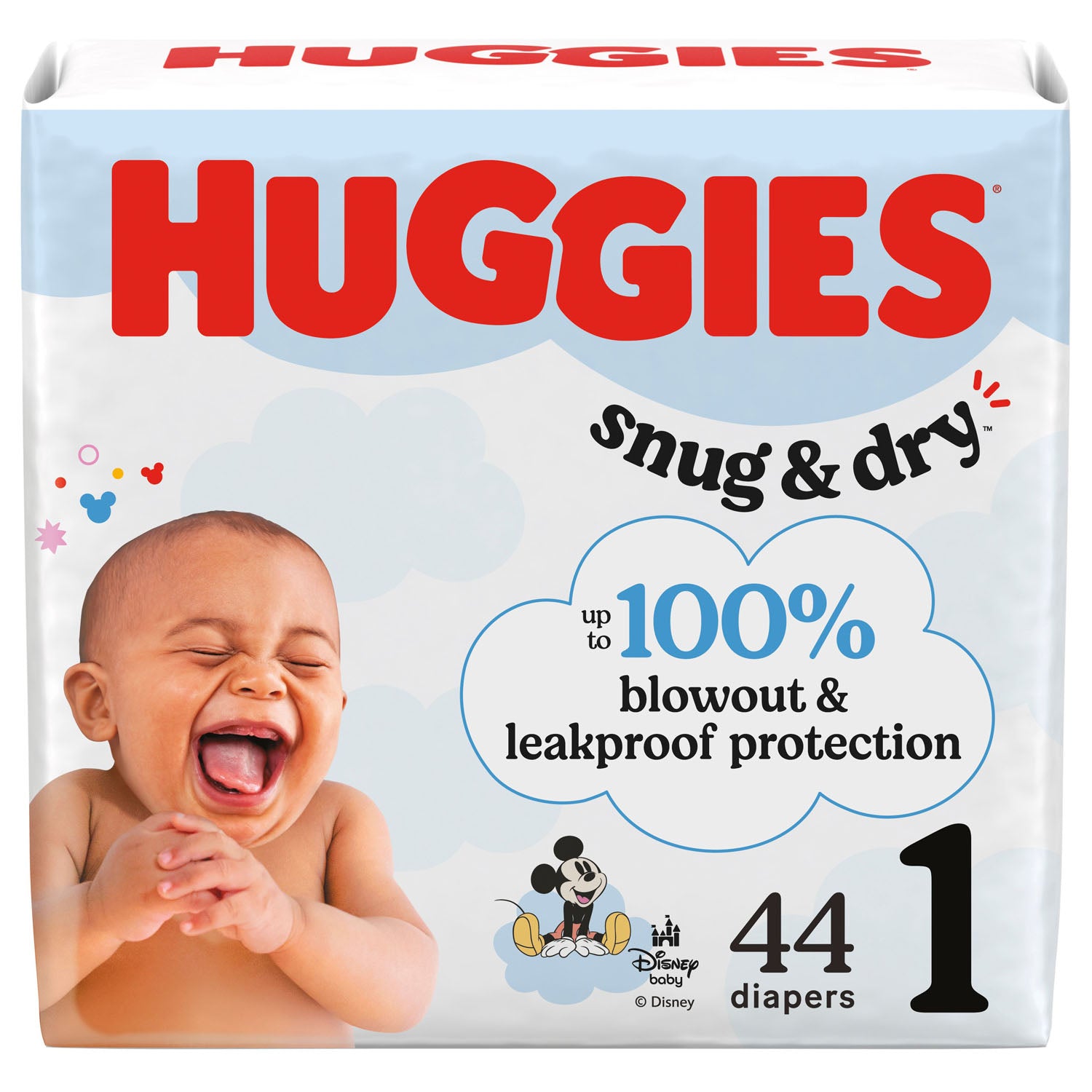 56424 - Kimberly-Clark Consumer - Diaper, Huggies Snug & Dry, Size 1, Jumbo Pack, 44/pk, 4 pk/cs (US Only) , cs