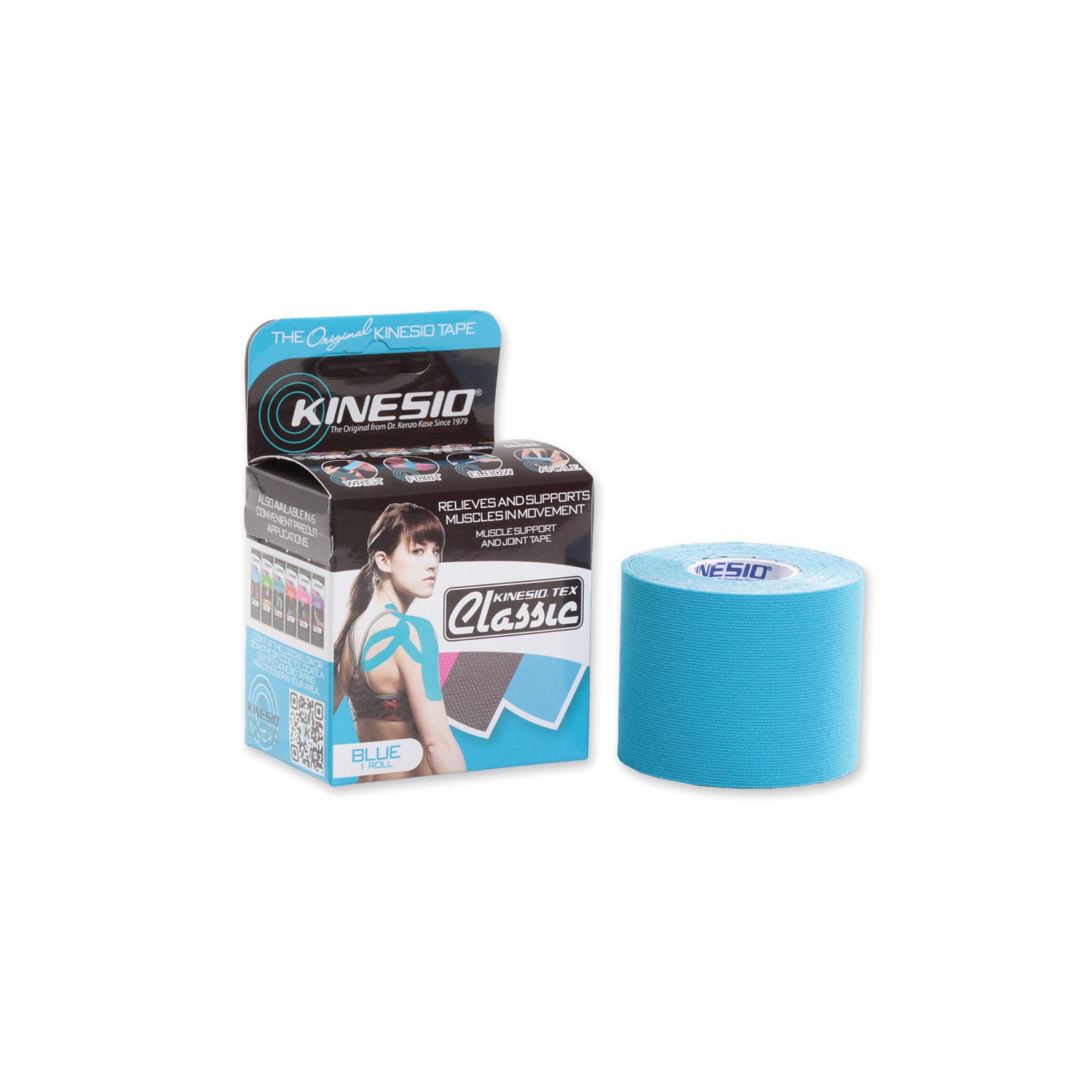 CKT75024 - Kinesio Holding Corporation - Classic Tape, 2" x 13.1 ft, Blue, 6 rl/bx (Products cannot be sold on Amazon.com or any other 3rd party platform) (090296) , bx