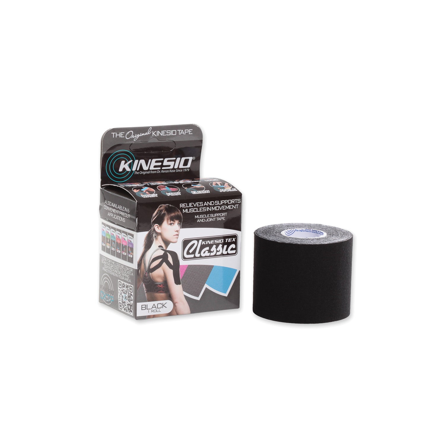 CKT95024 - Kinesio Holding Corporation - Classic Tape, 2" x 13.1 ft, Black, 6 rl/bx (Products cannot be sold on Amazon.com or any other 3rd party platform) (090298) , bx