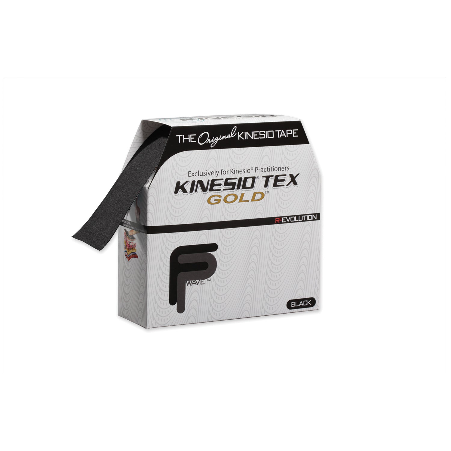 GKT45125FP - Kinesio Holding Corporation - Gold FP Tape, 2" x 34 yds, Black, Bulk, 1 rl/ea (24 bx/plt) (Products cannot be sold on Amazon.com or any other 3rd party platform) (090314) , ea