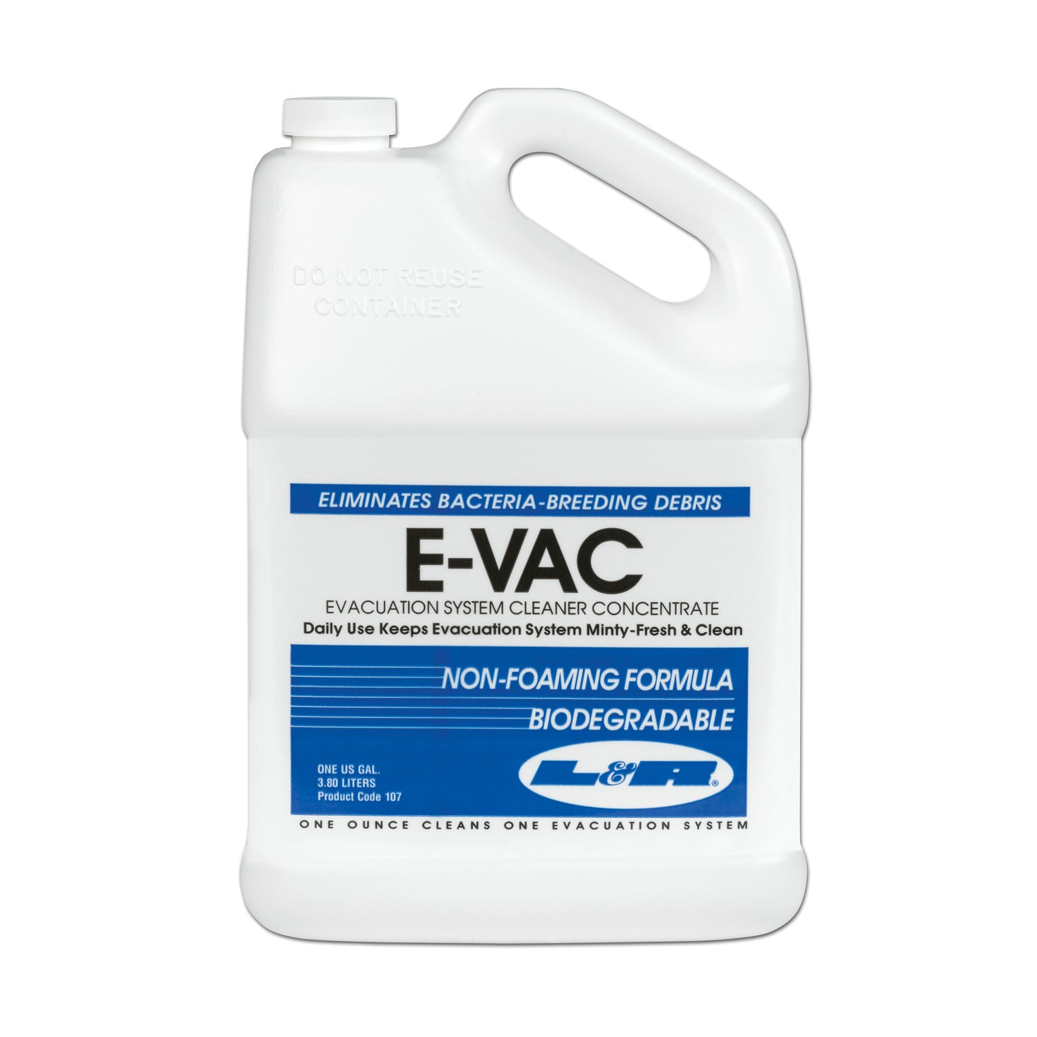 107 - L&R Manufacturing Company - E-Vac Concentrate, Gallon Bottle, 4/cs (120 cs/plt) (HAZMAT Fees Apply, cannot ship via Air or to AK, GU, HI, MP, PR, VI) REQUIRES HAZMAT SHIPMENT , cs