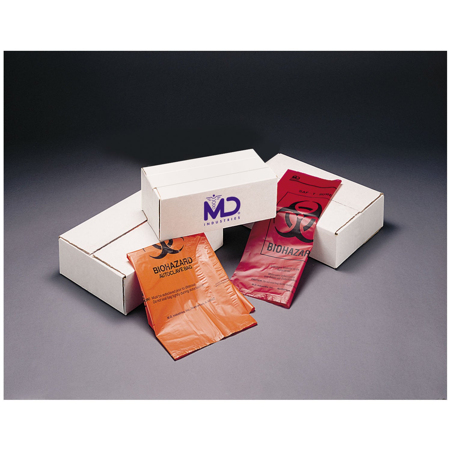 8-705 - Medegen Medical Products, LLC - 橙色包裝袋,38 英寸 x 47 英寸,外部指示器,最高高壓滅菌溫度 280°F,100 個/箱(即將停產),箱