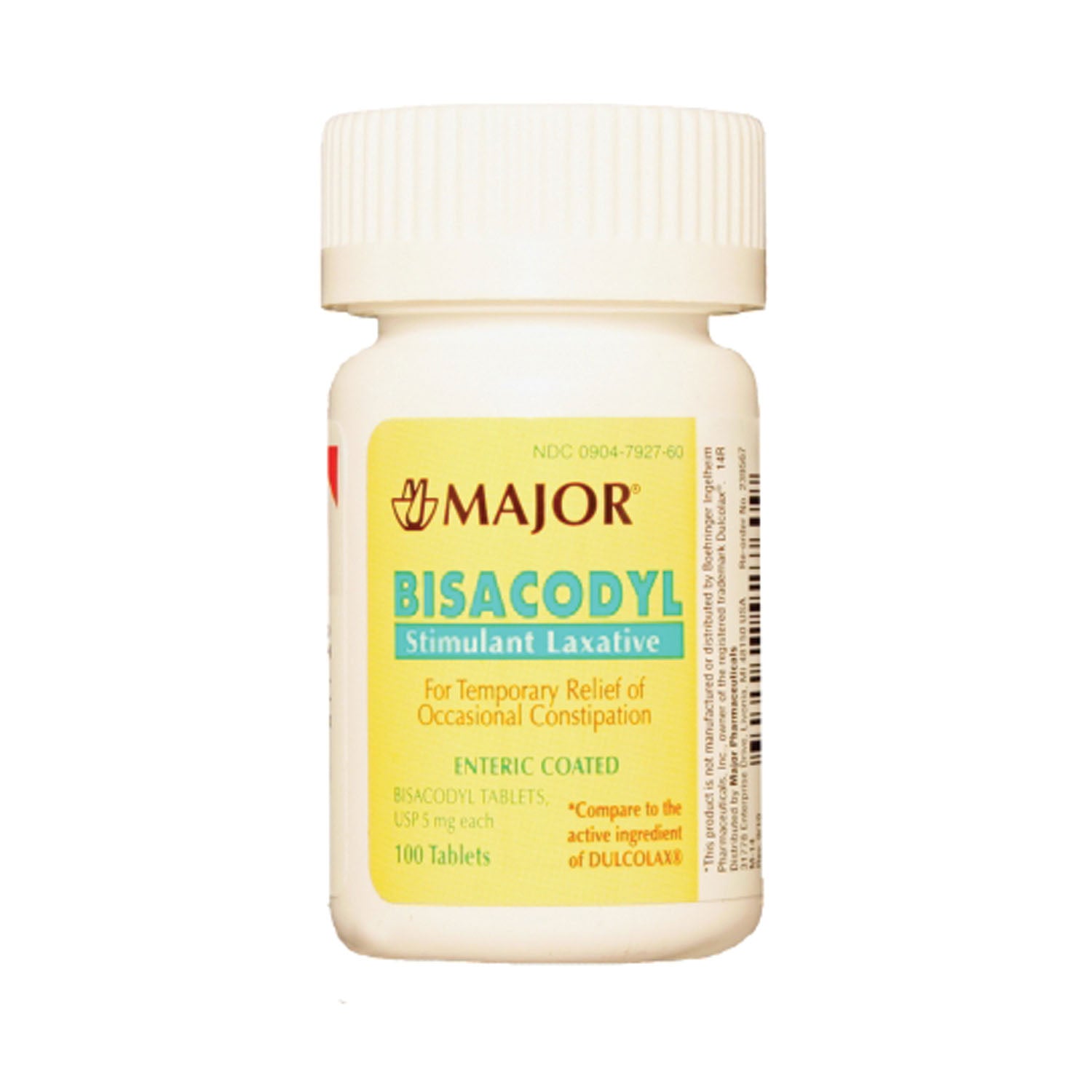 239566 - Major Pharmaceuticals - Bisacodyl, 5mg, Tablets, Enteric Coated, 100s, Compare to Dulcolax®, 144/cs, NDC# 00904-6748-60 (US Only) (Products cannot be sold to retail stores or online retailers such as Amazon, Walmart, eBay, Alibaba, etc.) , cs