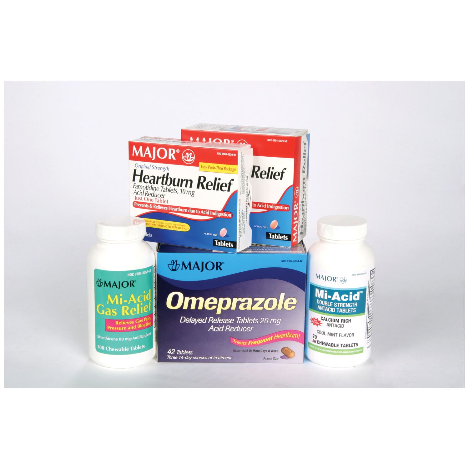 249045 - Major Pharmaceuticals - Heartburn Relief, Tablets, 30s, Compare to Pepcid AC®, NDC# 00904-5529-87 (US Only) (Products cannot be sold to retail stores or online retailers such as Amazon, Walmart, eBay, Alibaba, etc.) , ea