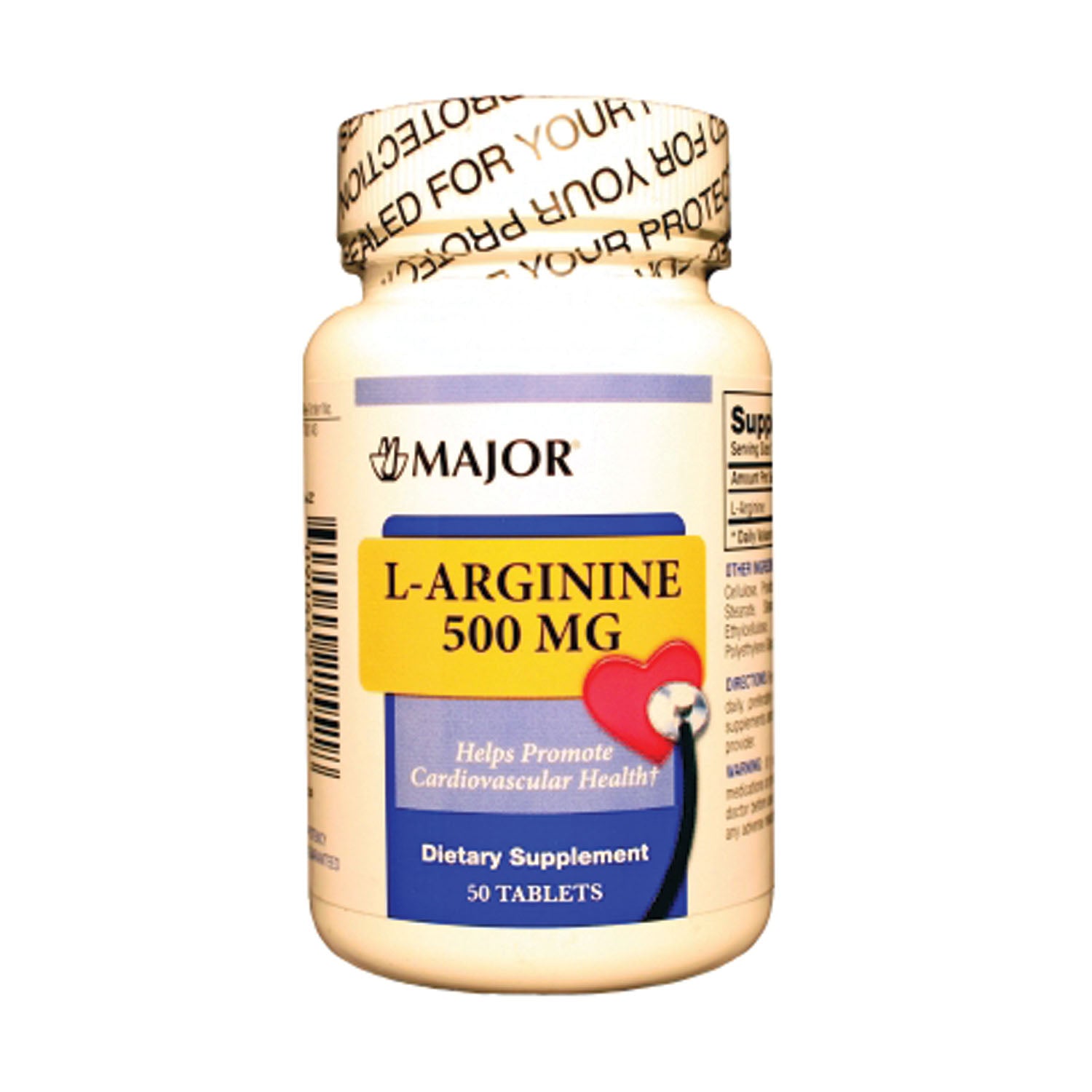 700142 - Major Pharmaceuticals - L-Arginine, 500mg, Tablets, 50s, 24/cs, NDC# 00904-4215-51 (US Only) (Products cannot be sold to retail stores or online retailers such as Amazon, Walmart, eBay, Alibaba, etc.) , cs
