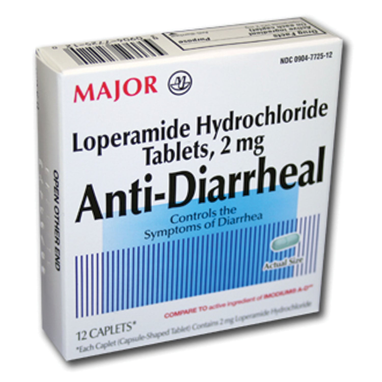700793 - Major Pharmaceuticals - Anti-Diarrheal, Caplets, 12s, Compare to Imodium A-D®, NDC# 00904-772a5-12 (US Only) (Products cannot be sold to retail stores or online retailers such as Amazon, Walmart, eBay, Alibaba, etc.) , ea