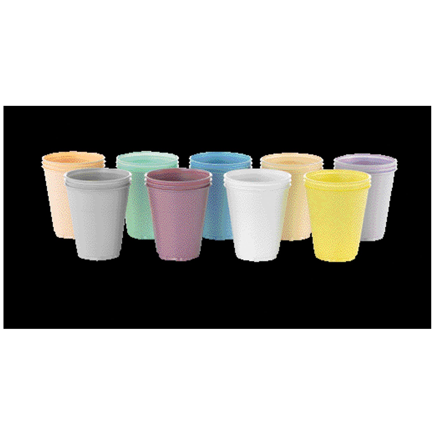 108 - Medicom, Inc. - Plastic Cup, 5 oz, Yellow, 50/sleeve, 20 slv/cs (Not Available for sale into Canada) , cs