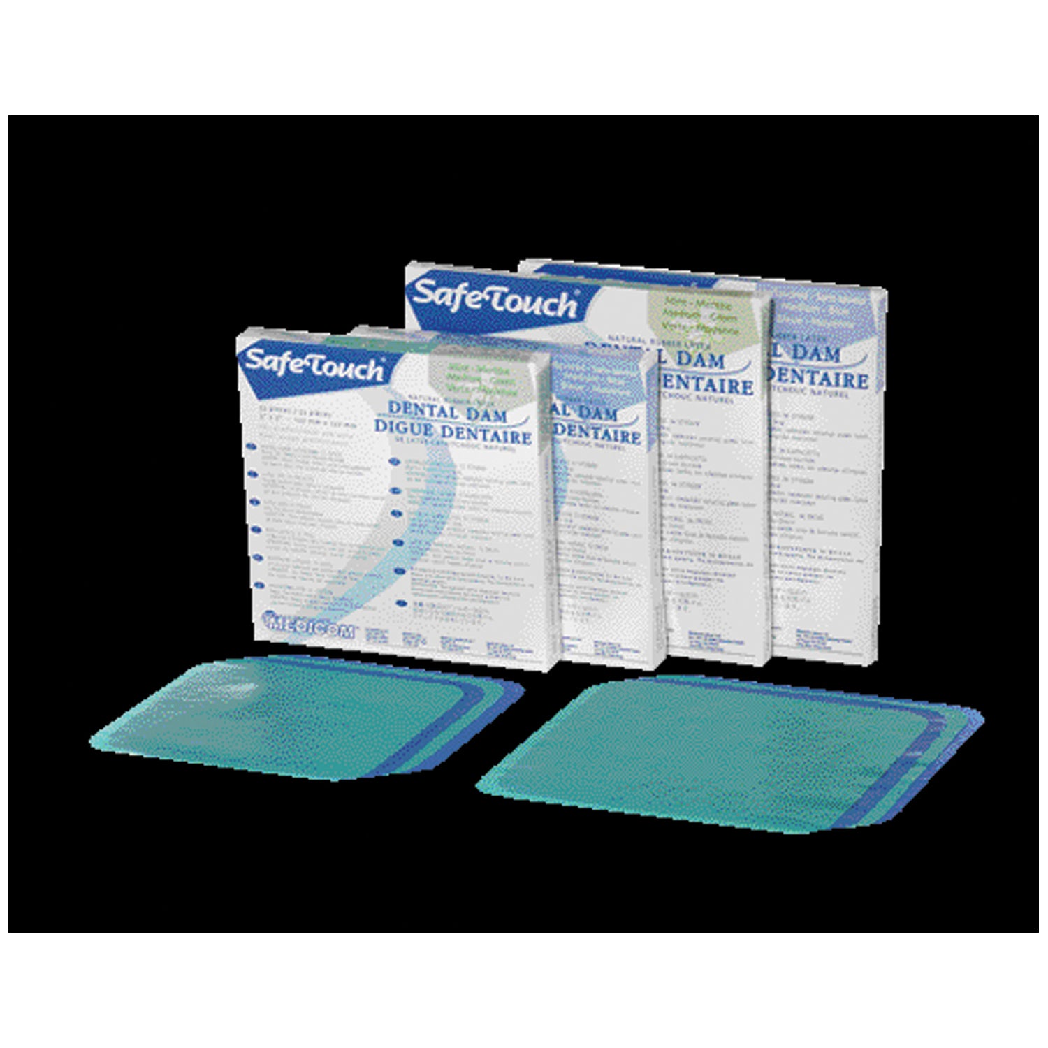 1255TB - Medicom, Inc. - Dental Dam, 5" x 5", Thin Gauge, Unscented, Blue, 52bx, 6 bx/cs (Not Available for sale into Canada) (To Be DISCONTINUED) , cs