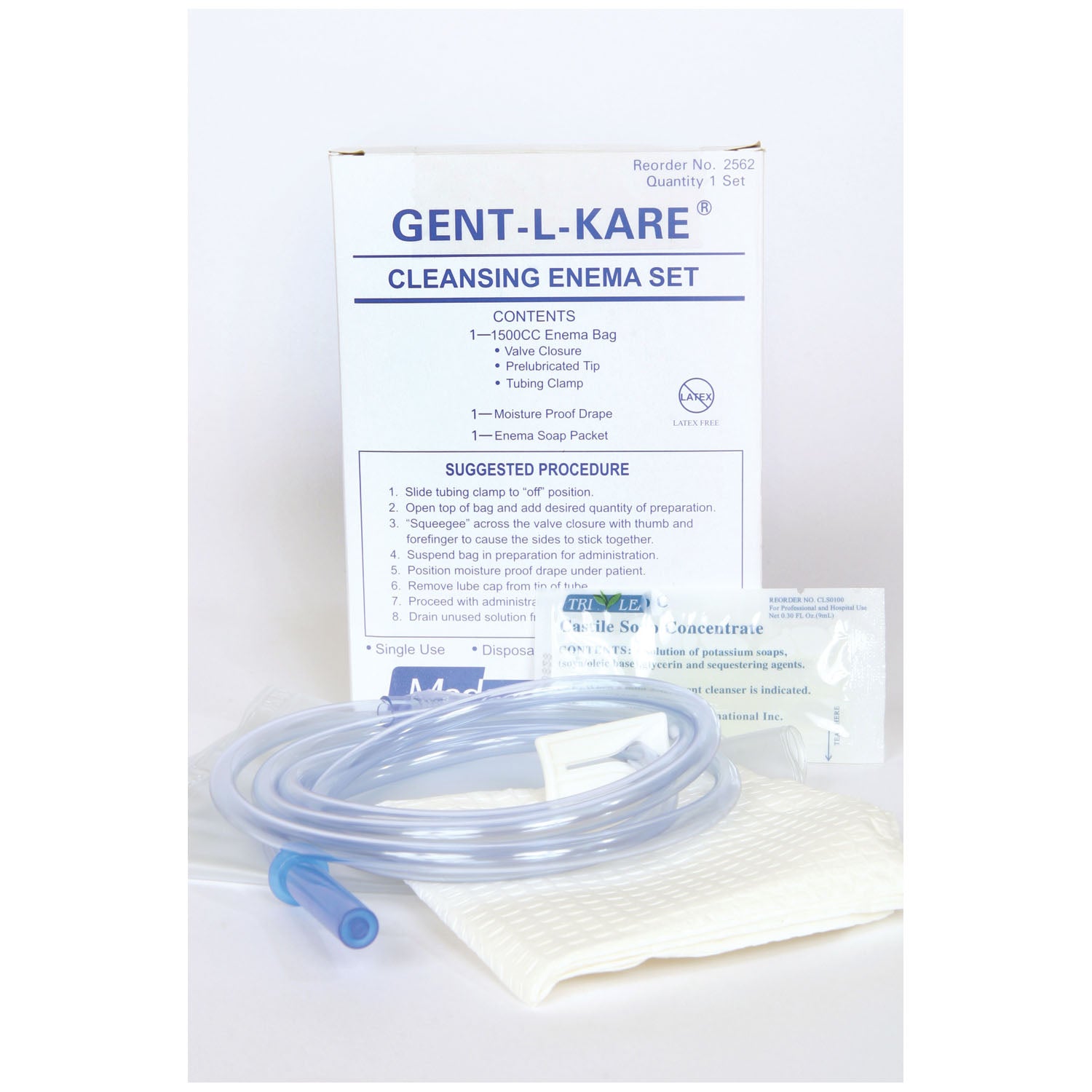 02562 - Medegen Medical Products, LLC - 灌腸袋套裝,1500毫升袋裝,50個/箱,箱裝