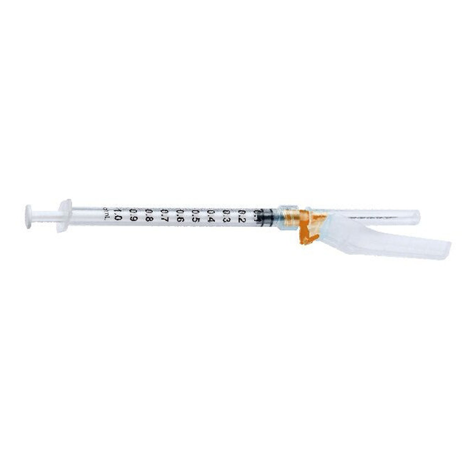 2112 - MediVena - Jeringas Luer-Lock, 1 ml, con agujas de seguridad, 25 G x 1'' (25 mm), 100/caja