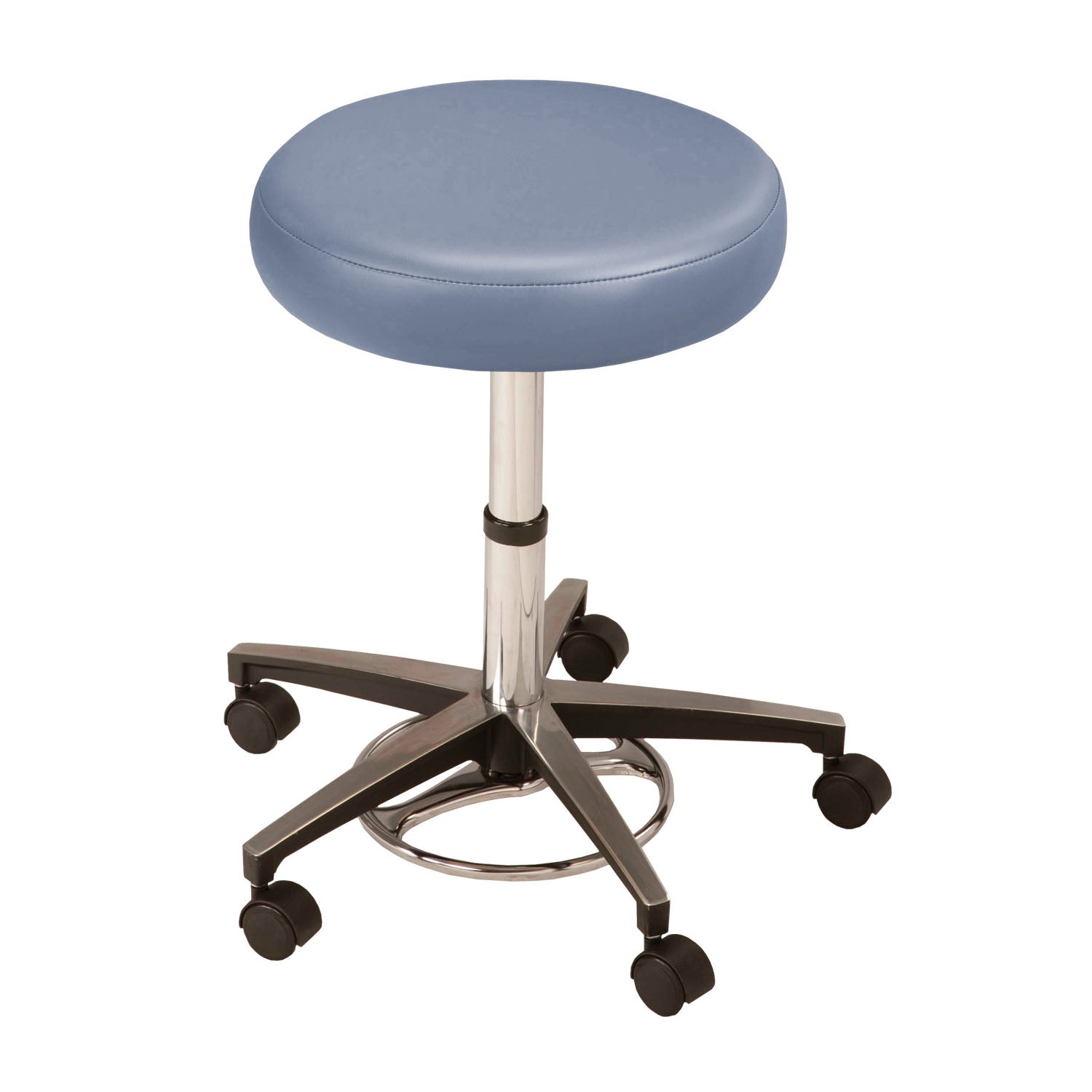 325-00-221 - MTI - Medical Technology Industries, Inc. - Taburete, neumático accionado con el pie, sin respaldo, Premium-Blue Ridge (SOLO ENVÍO DIRECTO) (EE. UU. continentales y Canadá), c/u