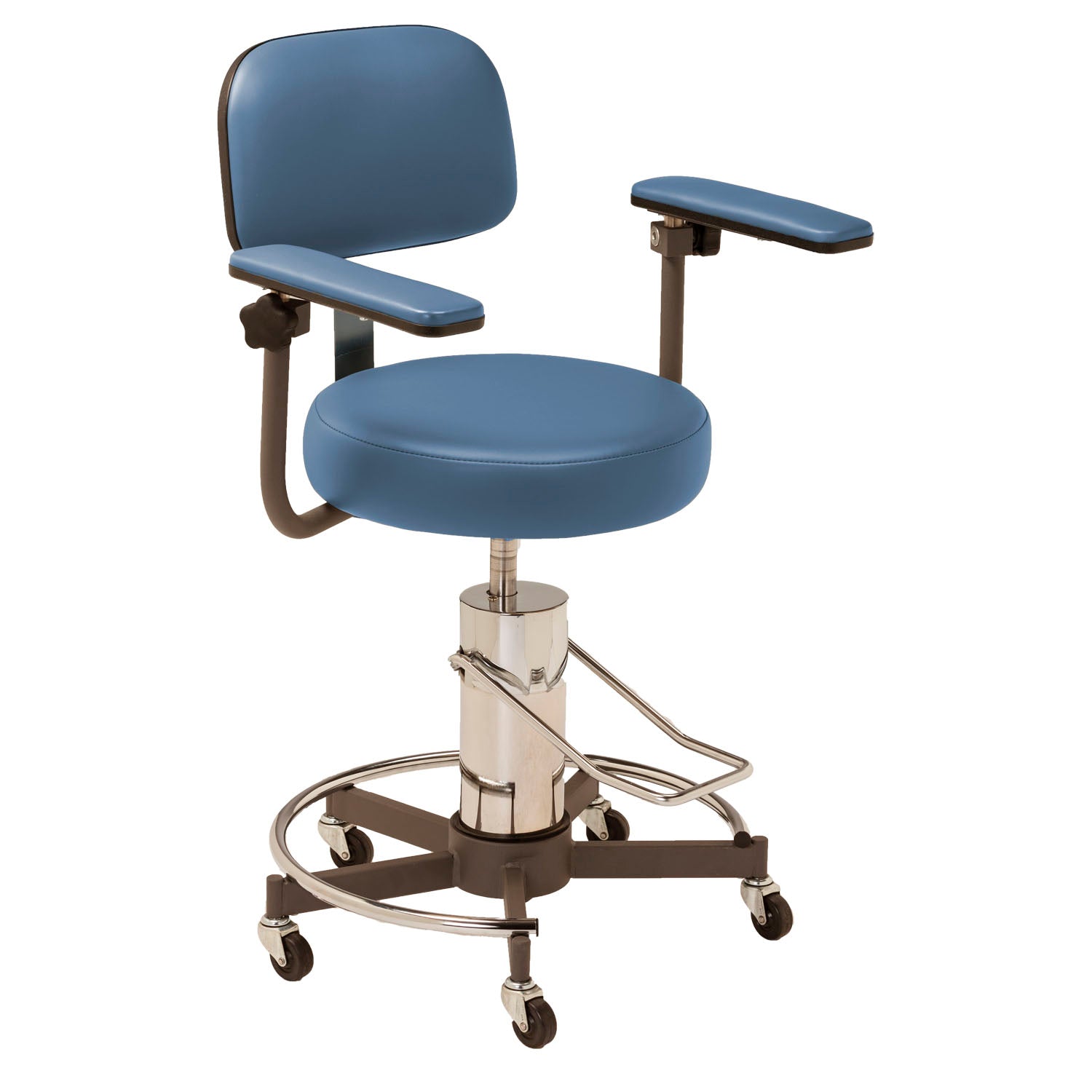 331-00-226 - MTI - Medical Technology Industries, Inc. - Stool, Hydraulic Pump with Twin Arms & Ergo Backrest, Ultra-Schooner (DROP SHIP ONLY) (Continetal US & Canada) , ea