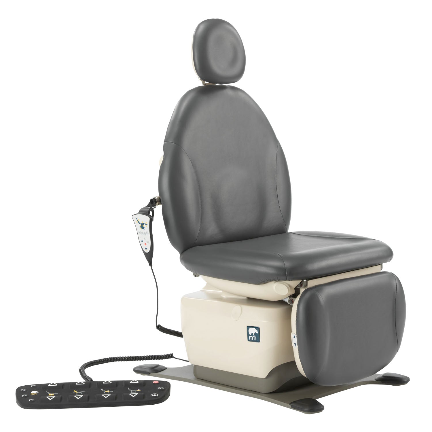 830-003-22 - MTI - Medical Technology Industries, Inc. - 830 Procedure Chair, Mobile Base, 100-240V Rear Steer (Rear swivel casters, front LH steering caster) (DROP SHIP ONLY) (Continetal US & Canada) , ea