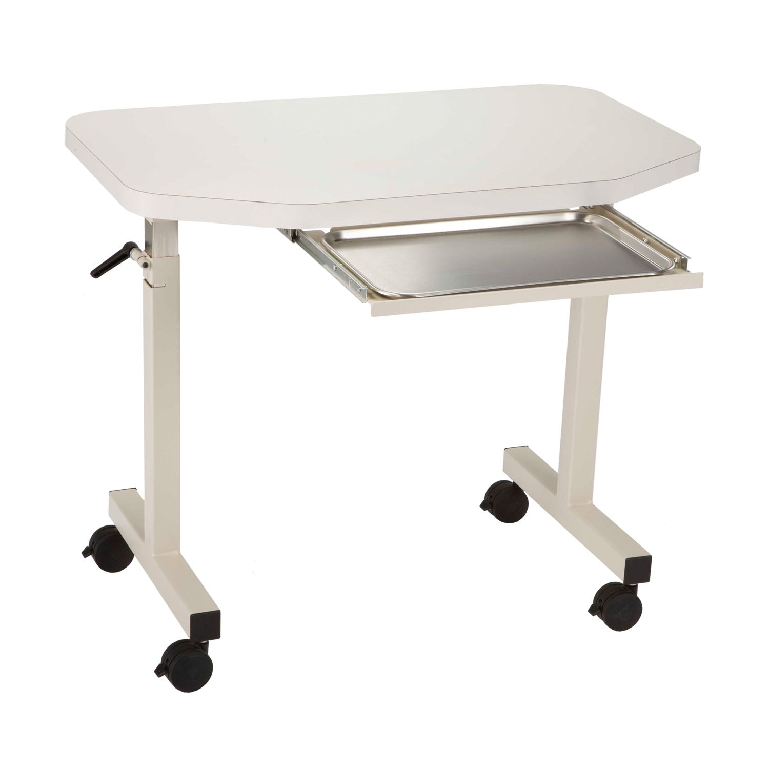 OSIT-1001-102-203 - MTI - Medical Technology Industries, Inc. - Mesa de instrumentos OSIT-1001, con protector de bordes, bandeja extraíble, laminado de cristal, borde blanco (SOLO ENVÍO DIRECTO) (EE. UU. continentales y Canadá), c/u