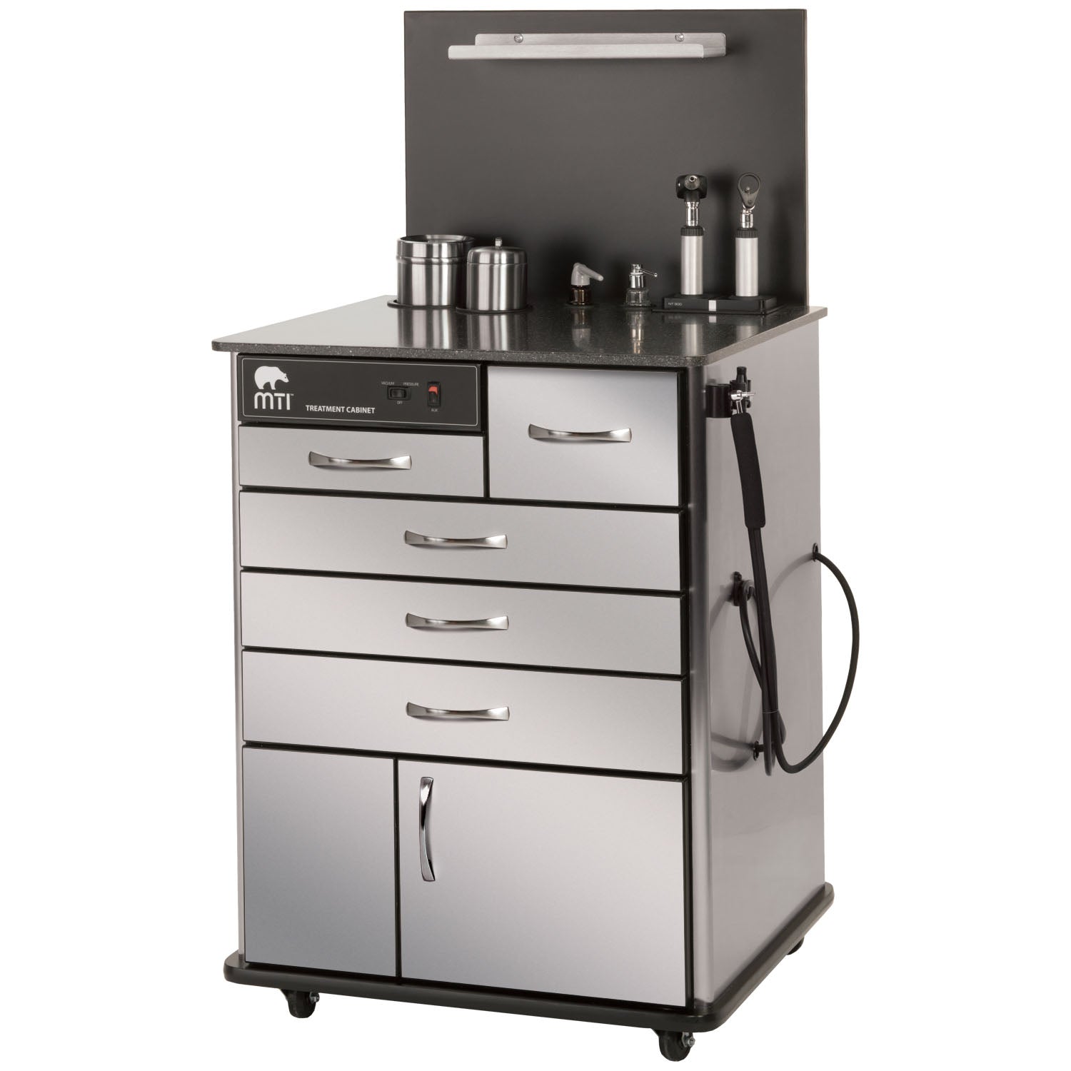 TC100AS-101-210 - MTI - Medical Technology Industries, Inc. - Gabinete de otorrinolaringología TC100AS, para sentarse, configuración estándar 1, metal-acero inoxidable (SOLO ENVÍO DIRECTO) (EE. UU. continentales y Canadá), c/u