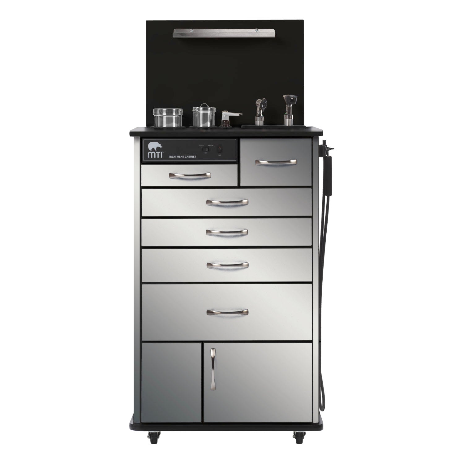 TC100BS-101-210 - MTI - Medical Technology Industries, Inc. - Gabinete de otorrinolaringología TC100BS, vertical, configuración estándar 1, metal-acero inoxidable (SOLO ENVÍO DIRECTO) (EE. UU. continentales y Canadá), c/u
