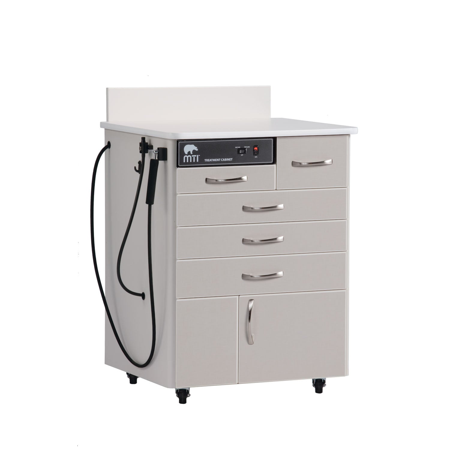 TC75AS-101-203 - MTI - Medical Technology Industries, Inc. - Gabinete de otorrinolaringología TC75AS, para sentarse, configuración estándar 1, laminado de cristal, borde blanco (SOLO ENVÍO DIRECTO) (EE. UU. continentales y Canadá), c/u