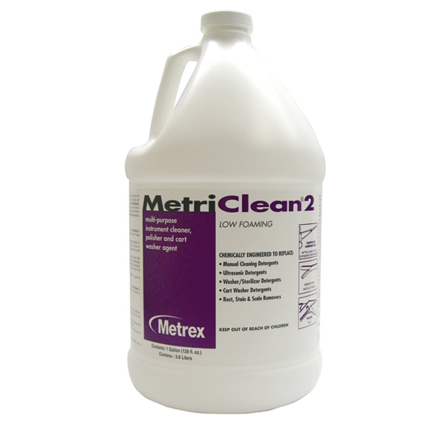 10-8100 - Metrex Research Corporation - MetriClean 2, Gallons, 4/cs (US Only) (HAZMAT Fees Apply, cannot ship via Air or to AK, GU, HI, MP, PR, VI) REQUIRES HAZMAT SHIPMENT , cs