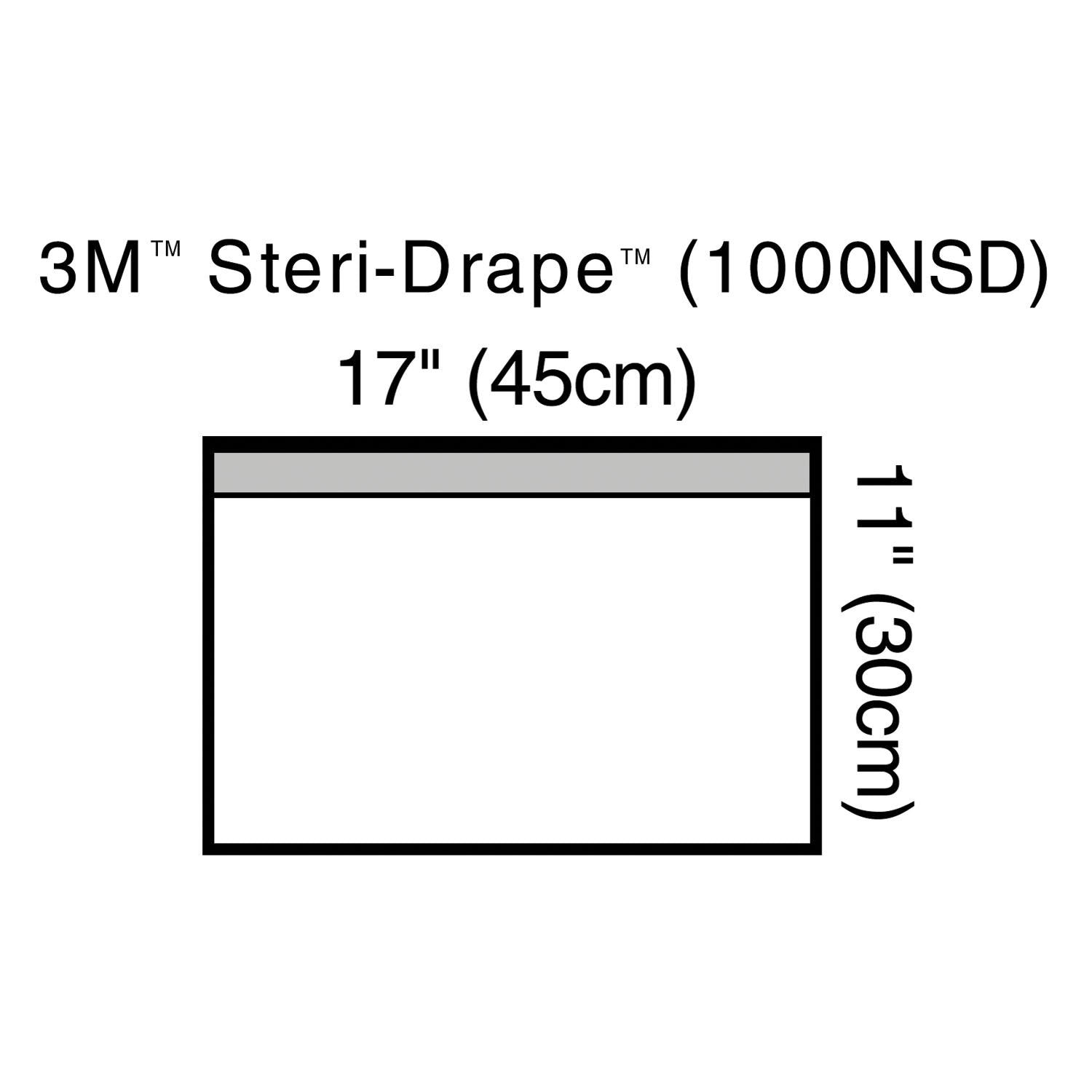 1000NSD - Solventum Corporation - Towel Drape, Small, 11" x 17", Non-Sterile, Clear Plastic, Adhesive Strip, 100/cs (Continental US+HI Only) , cs