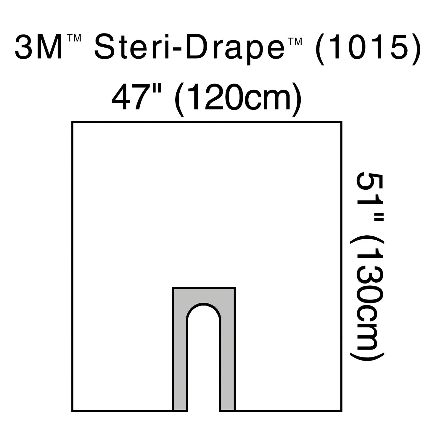 1015 - Solventum Corporation - U-Drape, 47" x 51", U-Slot Aperture with Adhesive, Clear Plastic, 10/bx, 4 bx/cs (Continental US+HI Only) , cs
