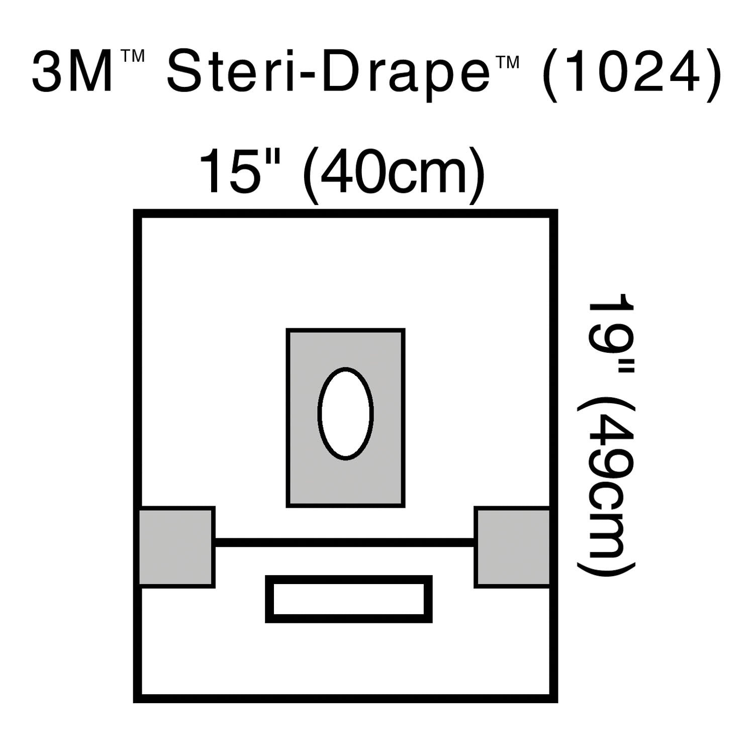 1024 - Solventum Corporation - Small Drape with Adhesive Aperture & Pouch, 15" x 19", 2 Adhesive Patches, Fluid Collection Pouch, 10/bx, 4 bx/cs (Continental US+HI Only) , cs