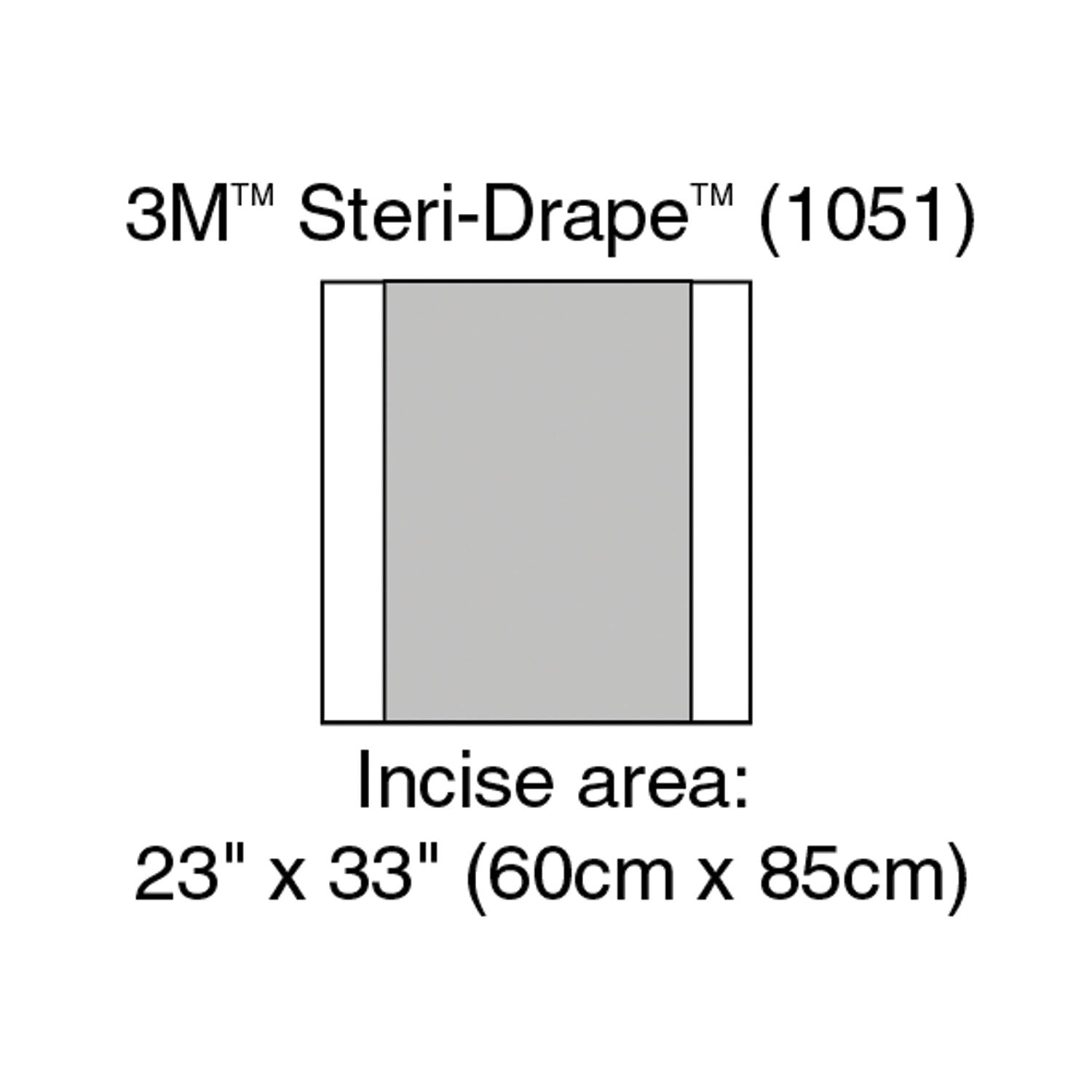 1051 - Solventum Corporation - Incise Drape, Overall 32" x 33", Incise 23" x 33", 10/bx, 4 bx/cs (Continental US+HI Only) , cs