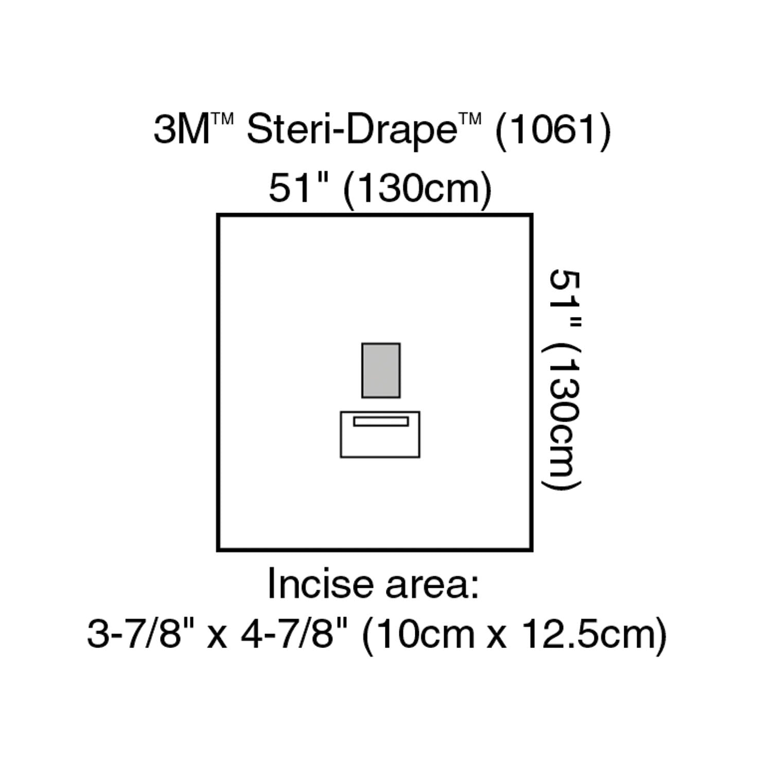 1061 - Solventum Corporation - Medium Drape with Incise Film & Pouch, 51" x 51", 10/bx, 4 bx/cs (Continental US+HI Only) , cs